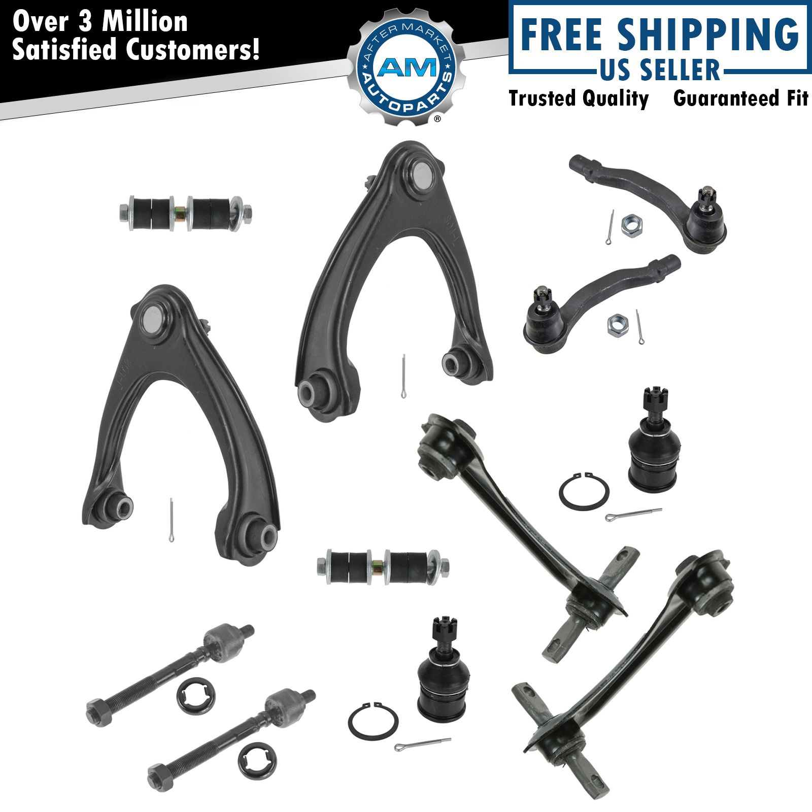 Control Arms Tie Rods Ball Joints Links Suspension Kit for 96-00 Honda Civic