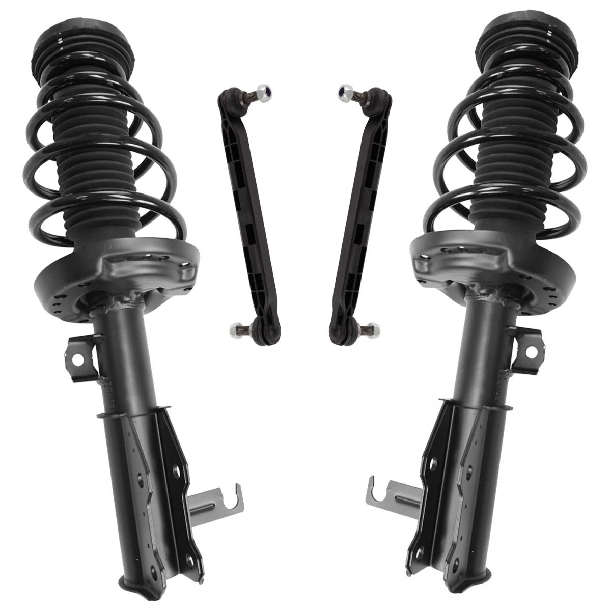 4 Piece Front Suspension Strut Assembly Sway Bar End Link Kit Set for