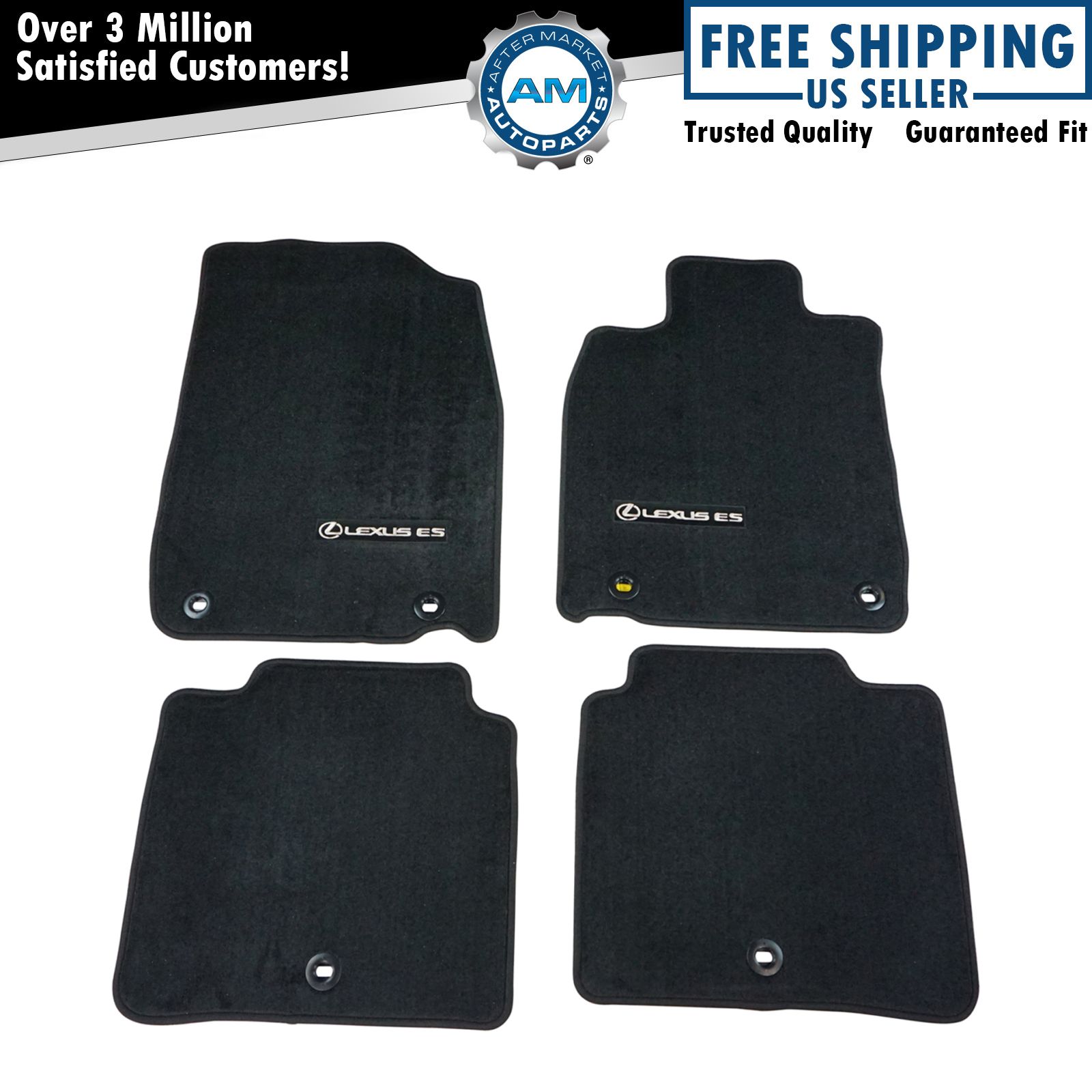 OEM PT2083313020 Black Carpet Floor Mat Kit Set of 4 for Lexus ES350 New