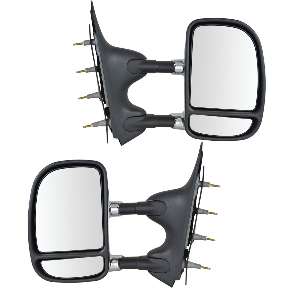 New Pair Set Manual Side View Mirror Glass Housing Ford Mazda Pickup Truck