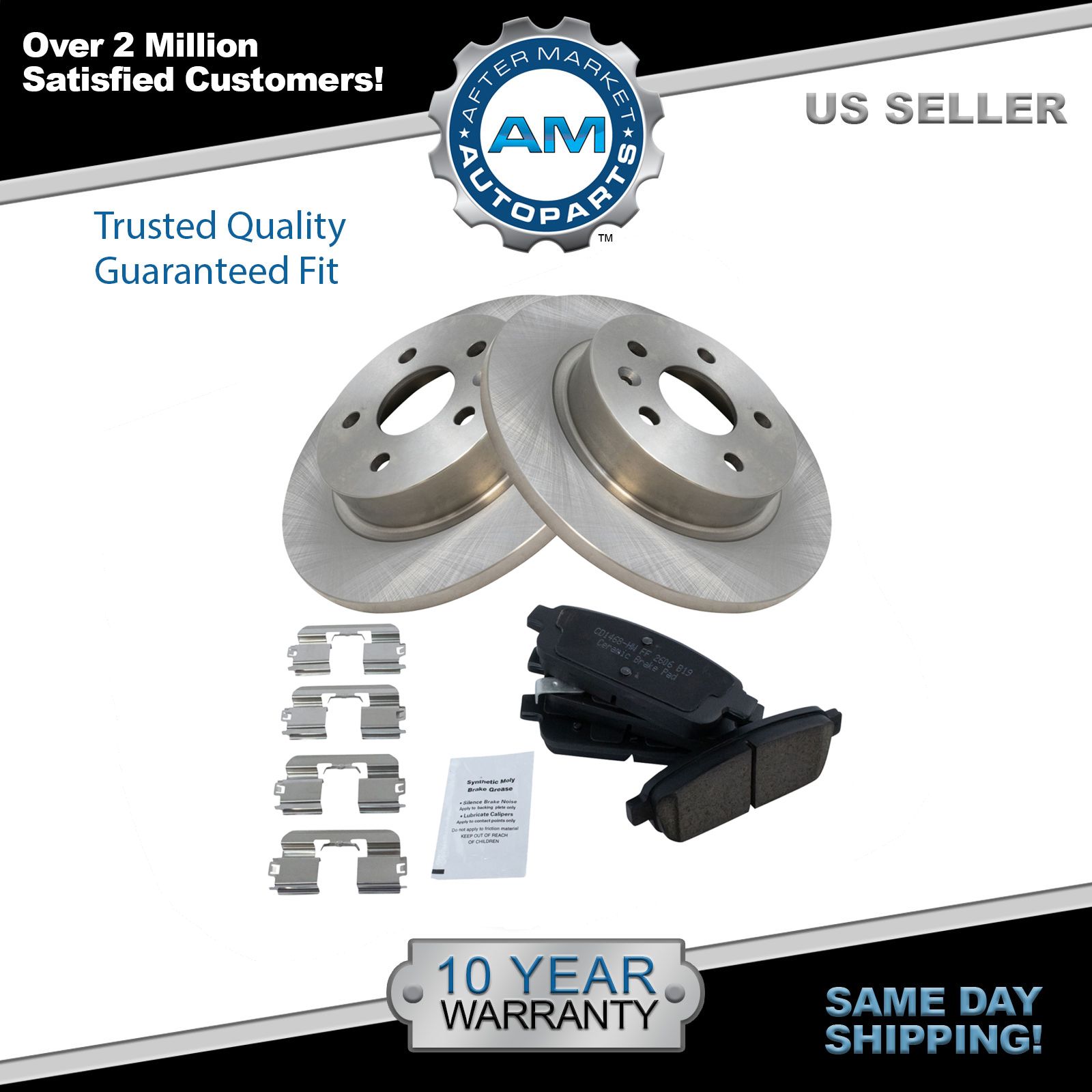 Rear Premium Posi Ceramic Disc Brake Pads & Rotor Kit for Chevrolet