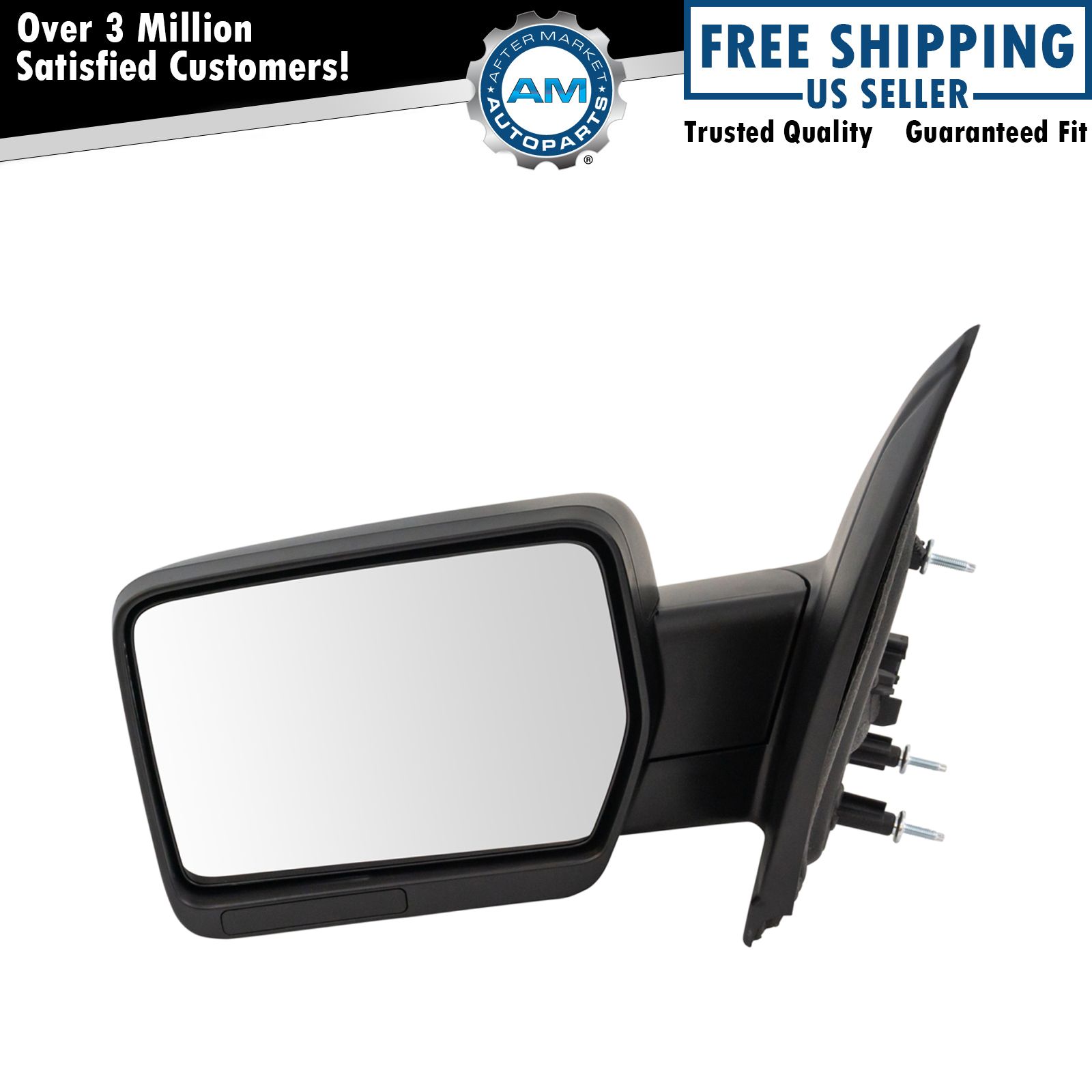 Mirror Power Textured Black Driver Side Left LH for 09-10 Ford F150 Pickup New