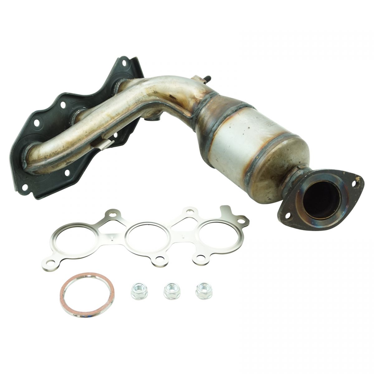 Rear Exhaust Manifold Catalytic Converter w/ Gasket & Hardware for