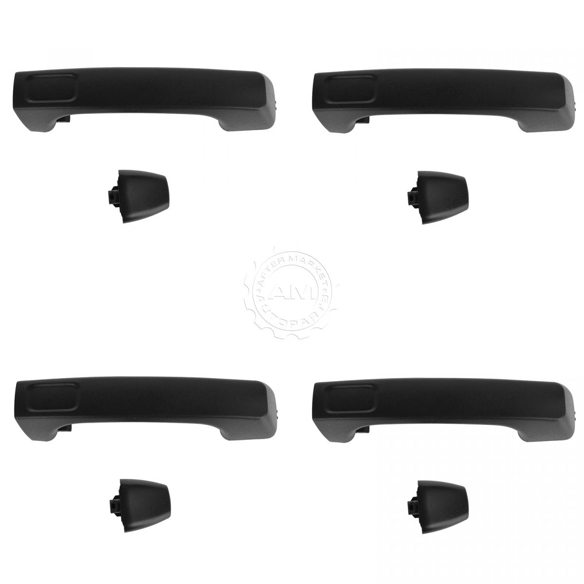 Door Handle Black Exterior Outside Front & Rear Set of 4 for Hummer H3