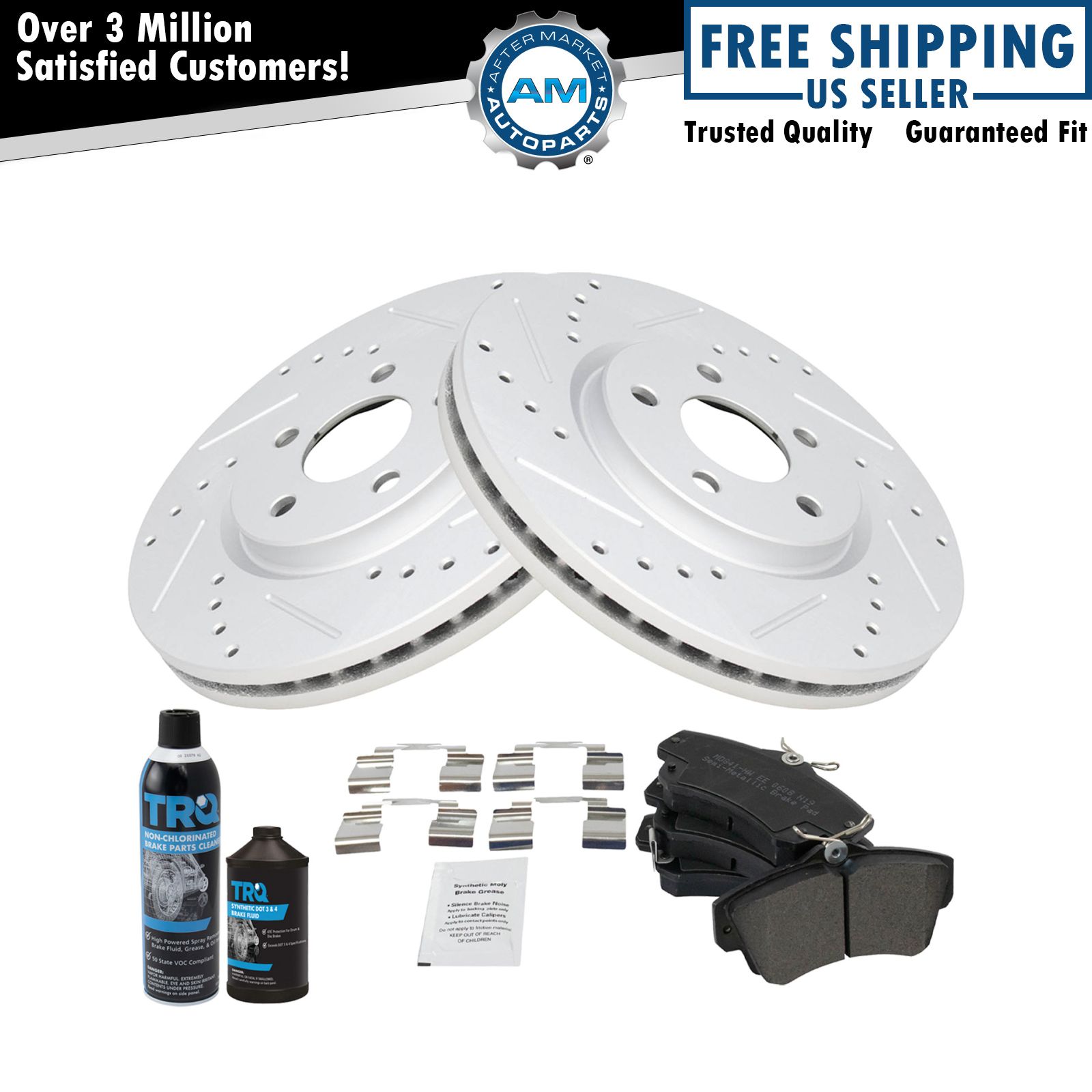 Front Brake Pad & Performance Rotor Kit w/Chemicals for PT Cruiser Neon