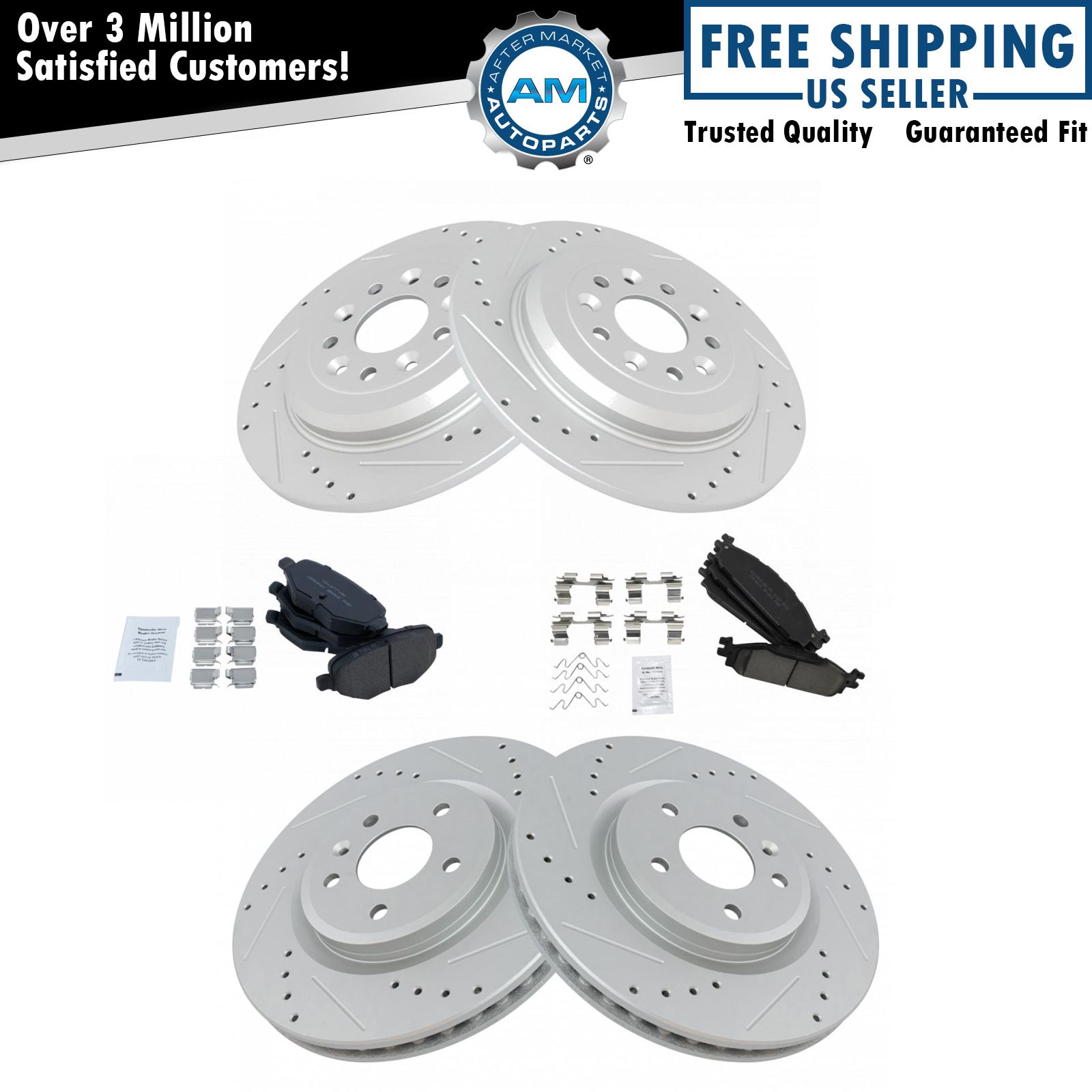 Ceramic Brake Pad & Performance Rotor Kit For Explorer Taurus Flex