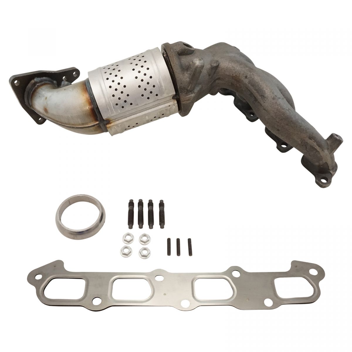 Exhaust Manifold with Catalytic Converter Gasket & Hardware for