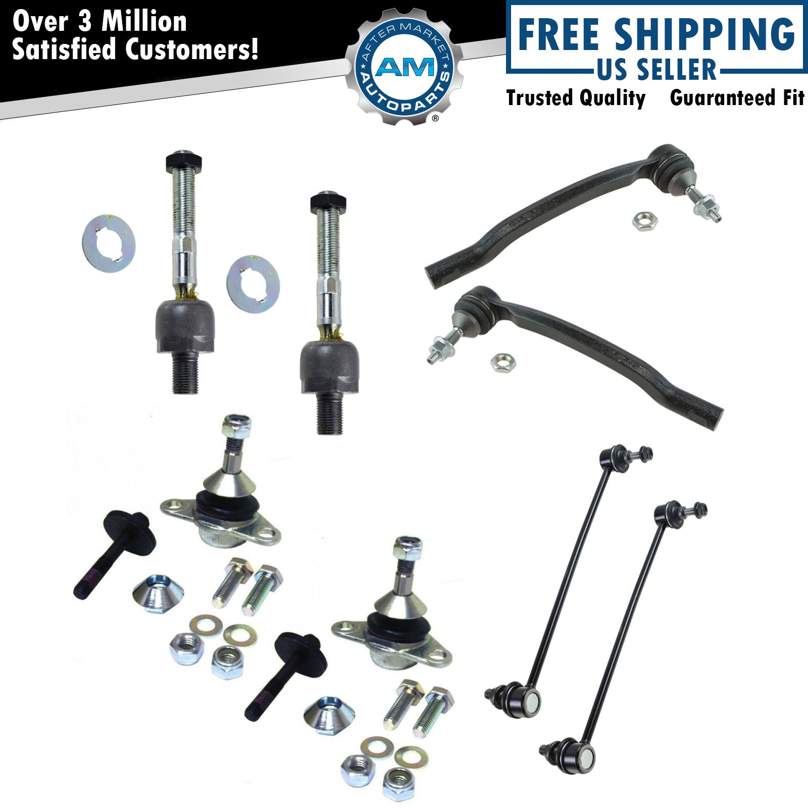 8 Piece Kit Tie Rod End Ball Joint Sway Bar Link LH & RH for Volvo V70 XC70 New