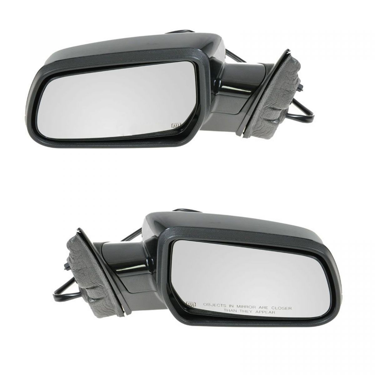 Side Mirrors Power Heated Smooth Left & Right Pair Set for 1013