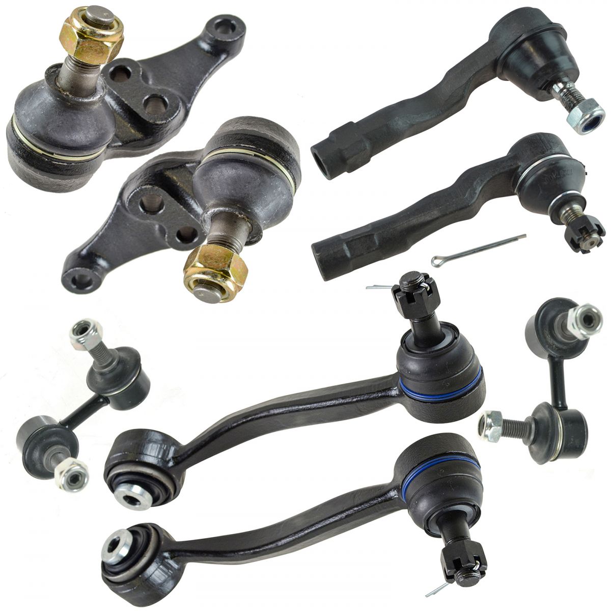 Front Control Arm Ball Joint Lateral Link Tie Rod End Sway Bar Kit Set
