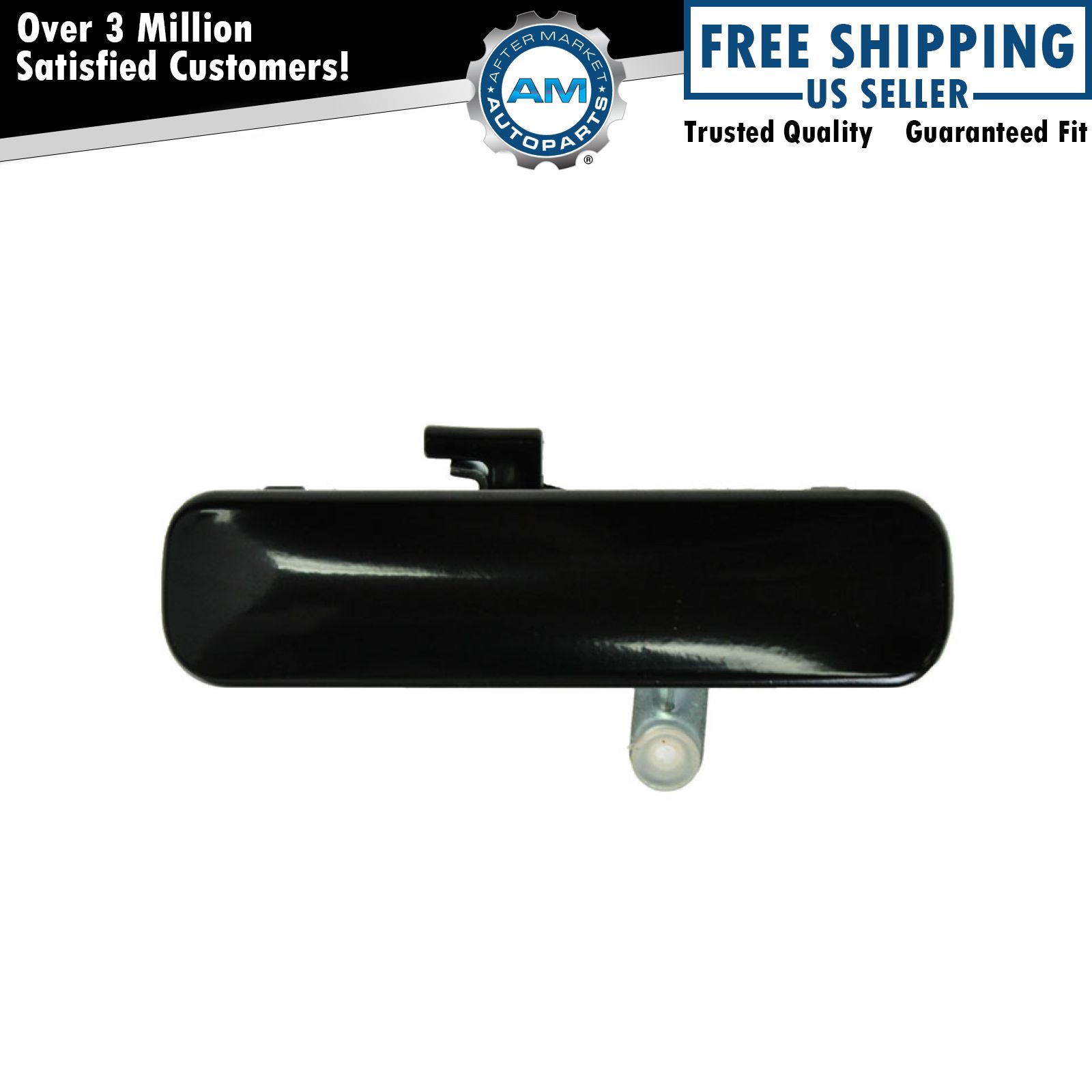 Door Handle Outside Smooth Black Front Driver Left for Ford E150 E250