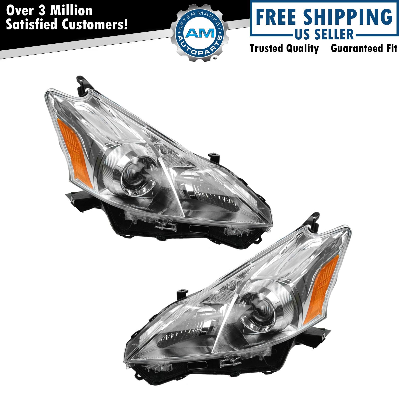 Headlight Set Left & Right For 2012-2014 Toyota Prius V TO2518137 TO2519137