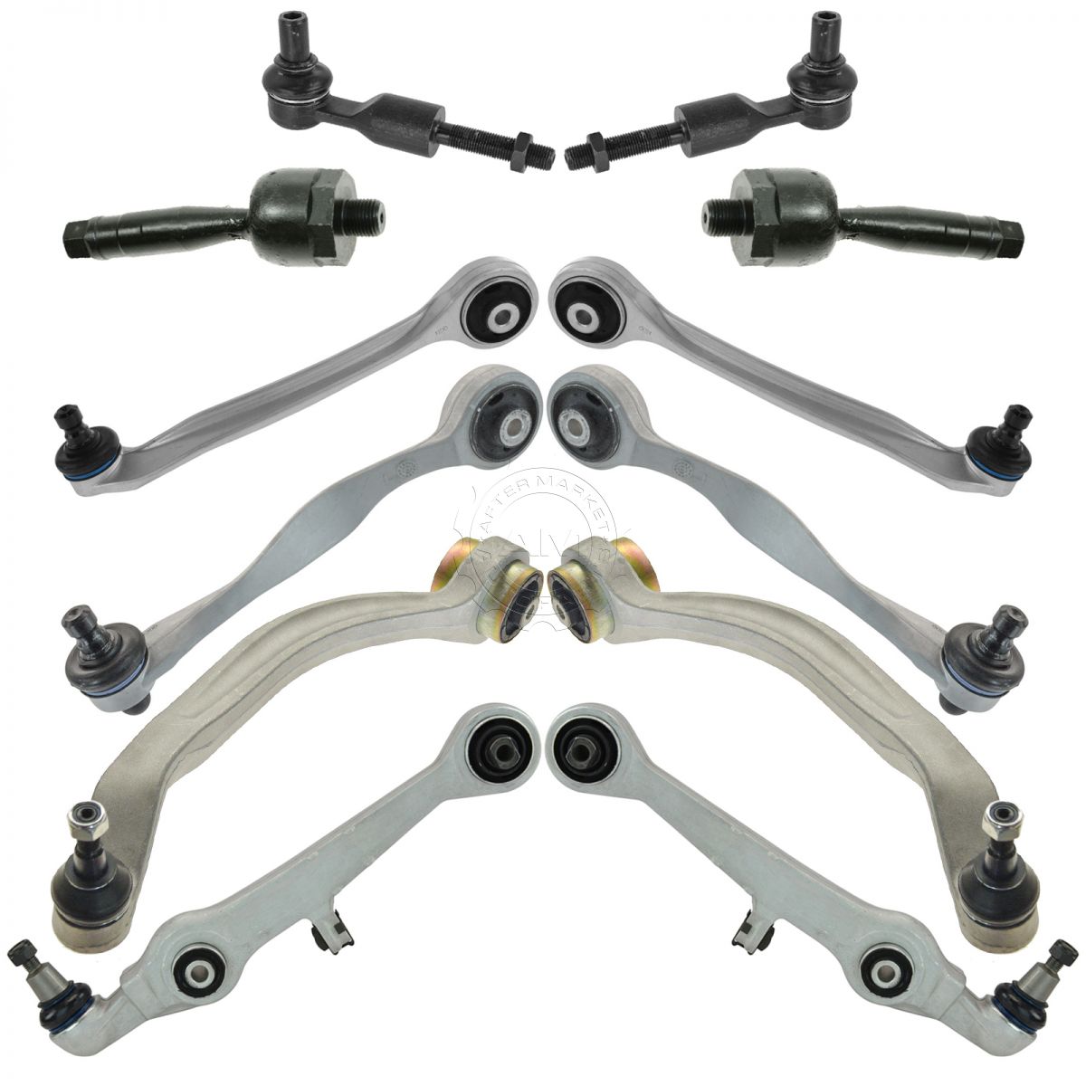 Steering & Suspension Kit Set of 12 Control Arms Tie Rods for Audi