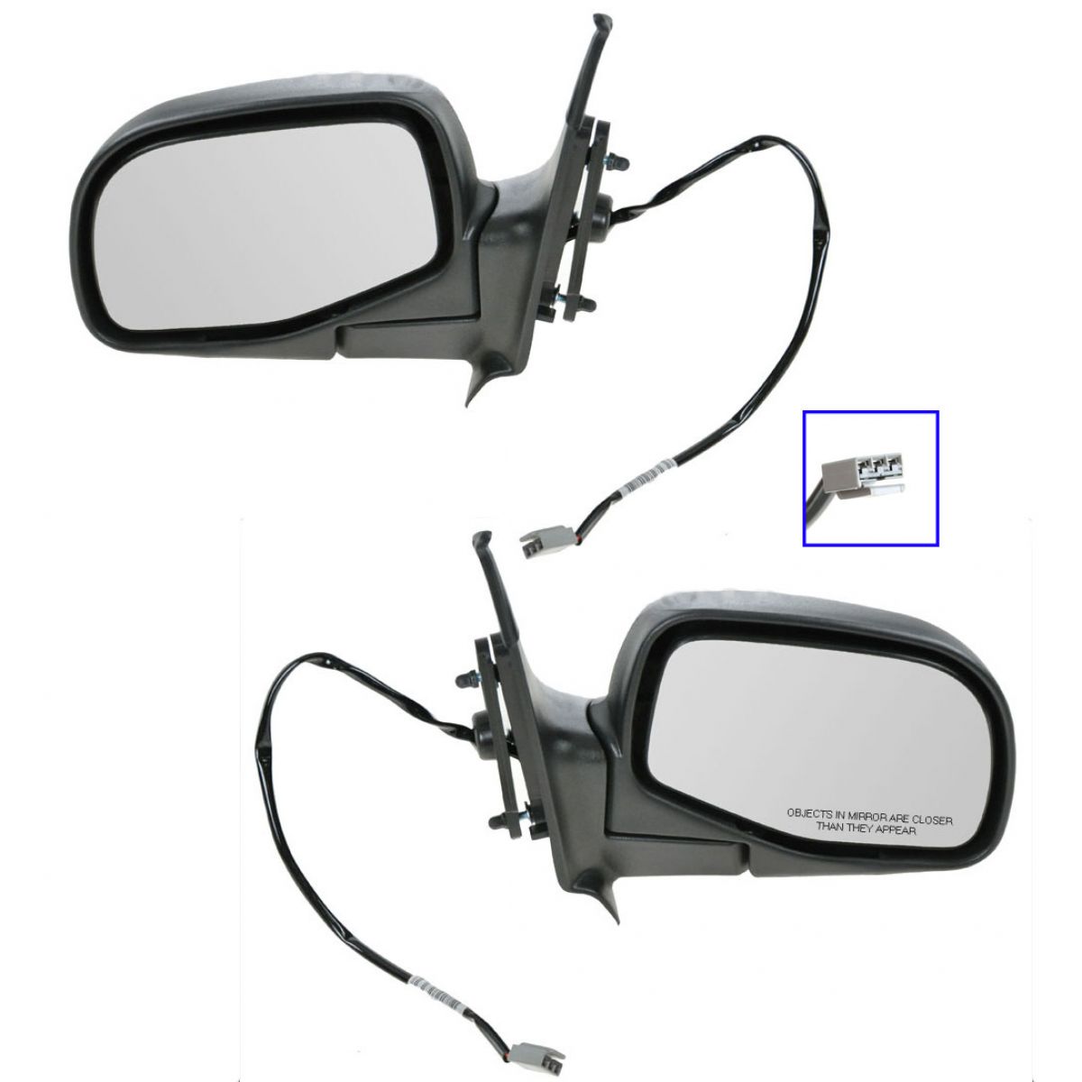 Power Side View Mirrors Folding Textured Pair Set NEW for Ford Ranger B