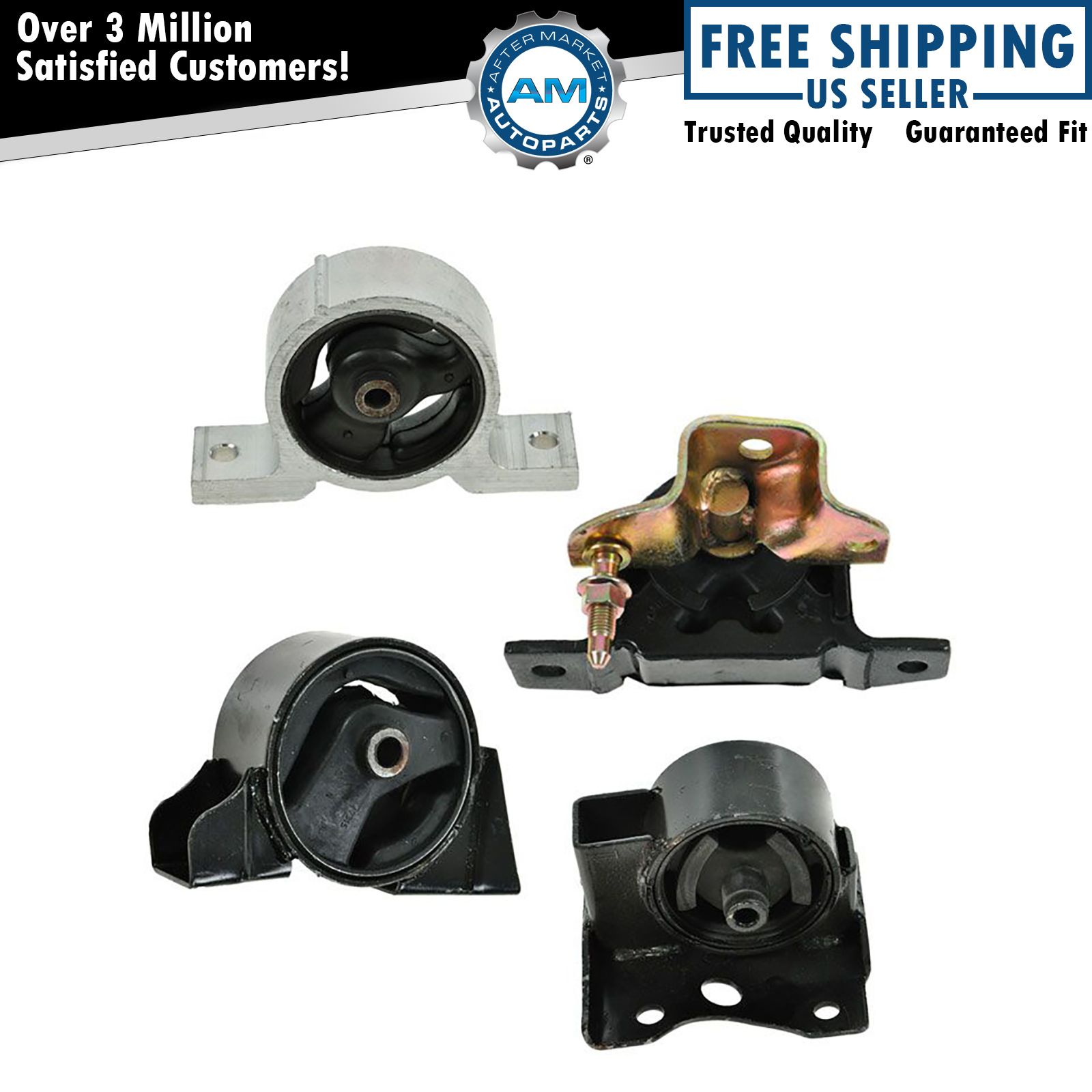 Engine & Transmission Mount Kit (Set Of 4) For 2000-2006 Nissan Sentra 1.8L