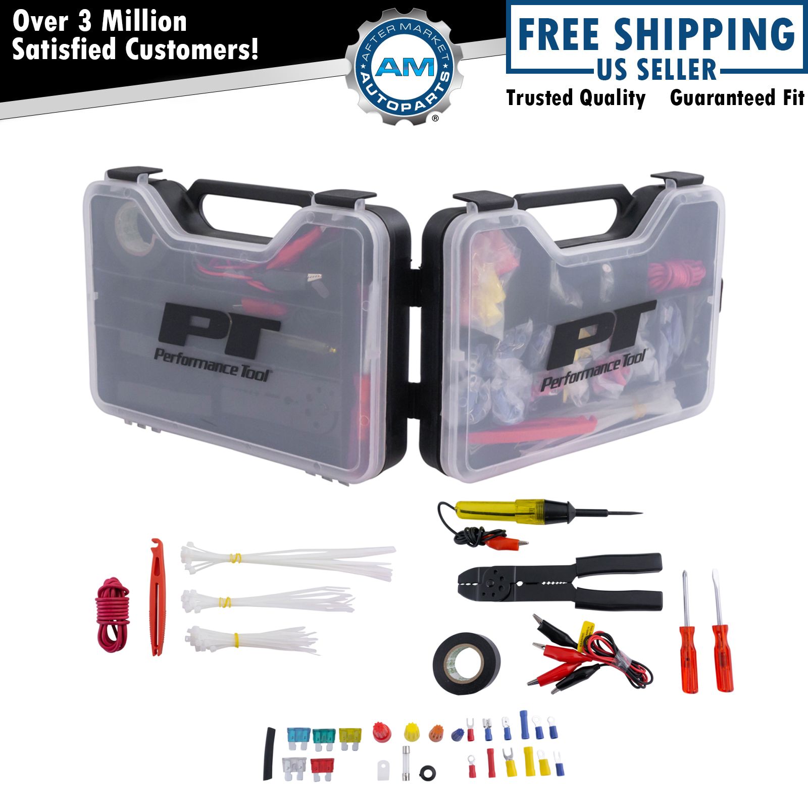 285 Piece Electrical Terminal Repair Kit Assortment Pack w/ Storage ...