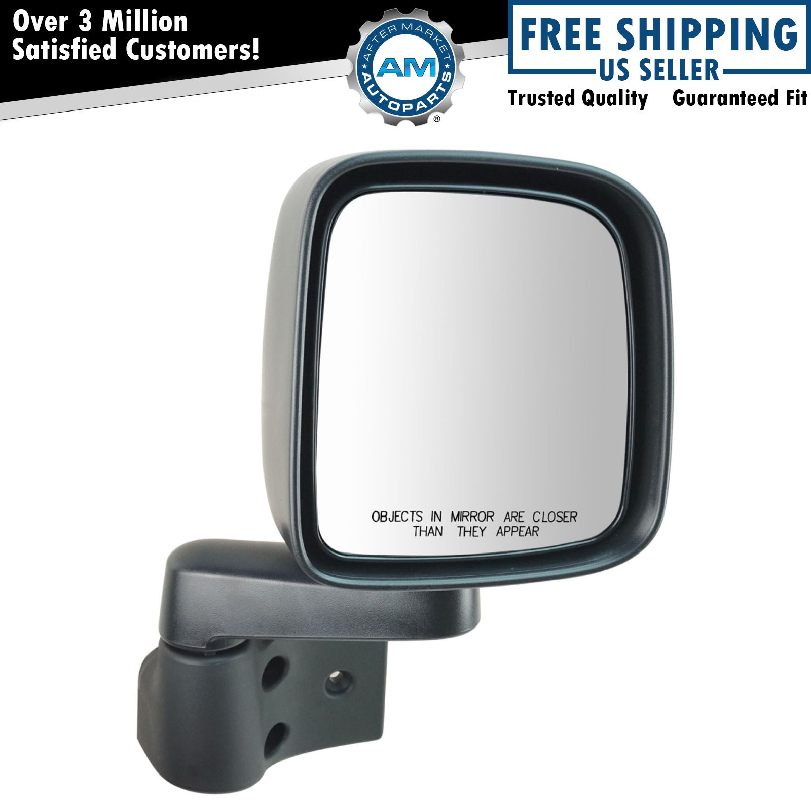 Folding Manual Side View Mirror Passenger Side Right Hand RH for 03-06 Wrangler