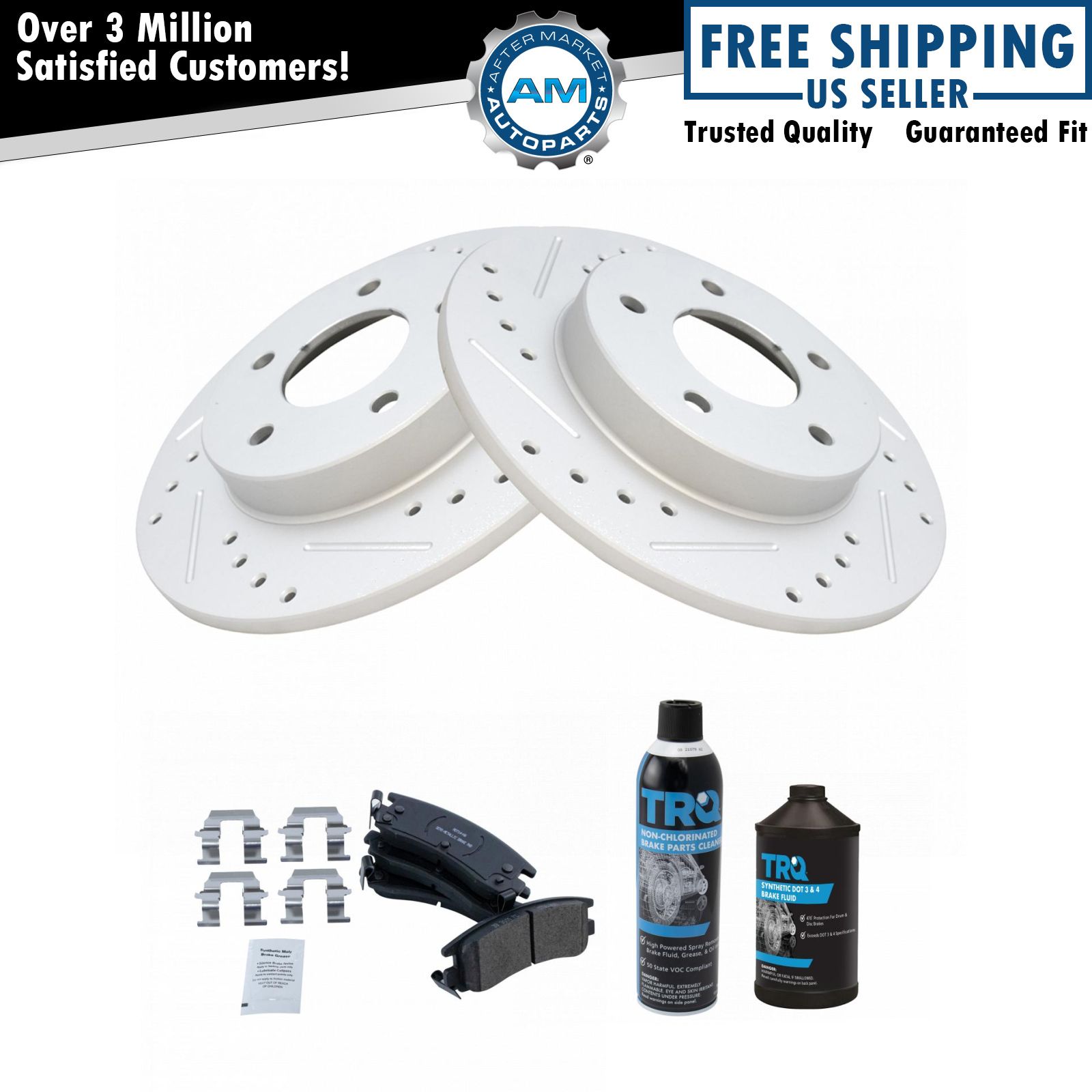 Rear Brake Pad & Performance Rotor Kit w/Fluids for Escalade Bonneville