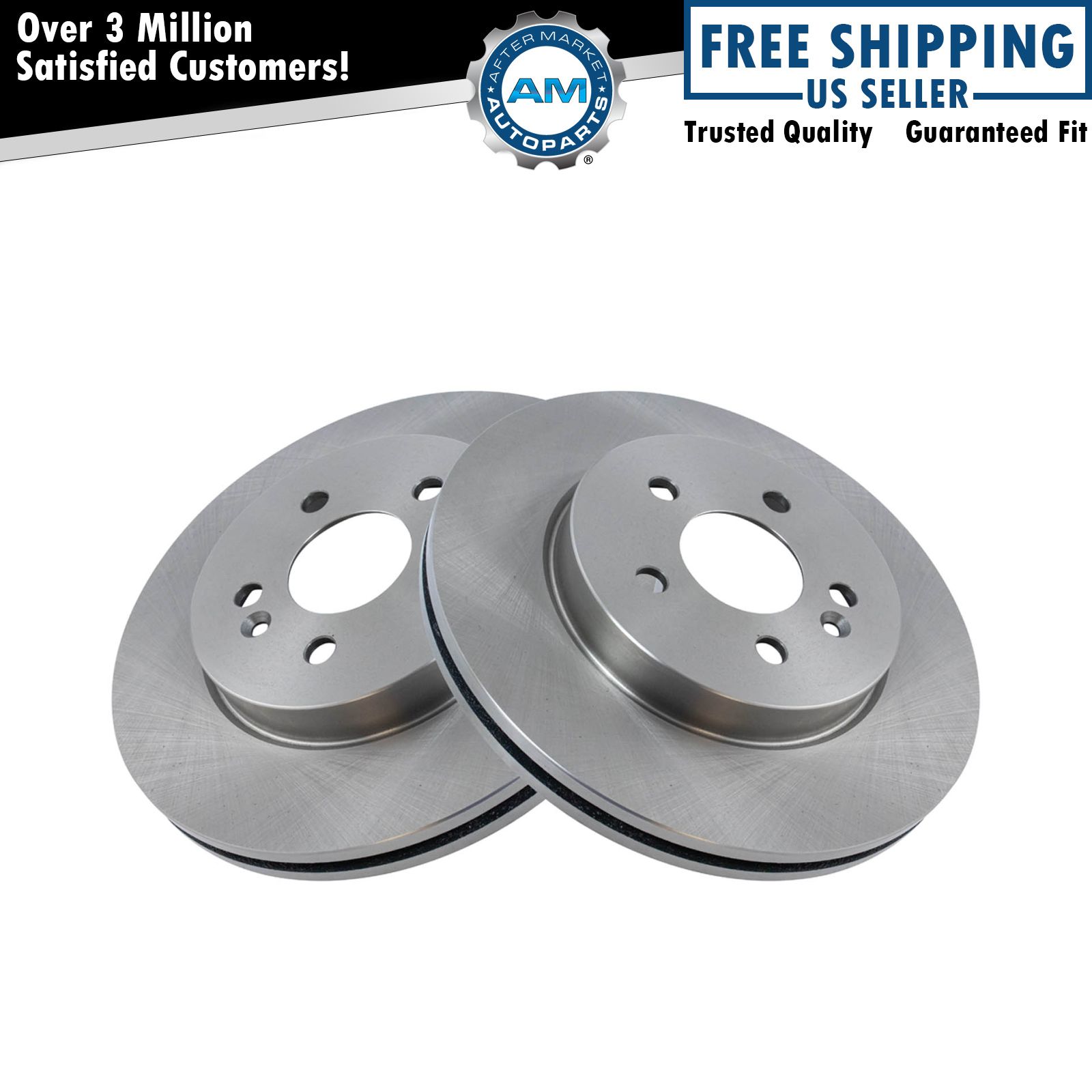Front Vented Disc Brake Rotor Pair Set for Mercedes ML Class New