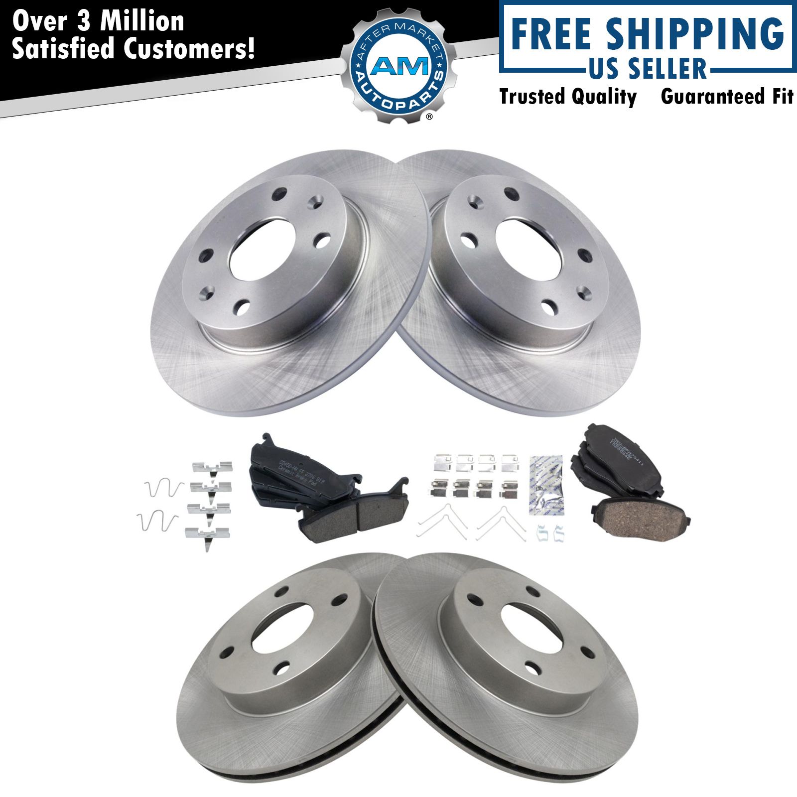 Brake Rotor & Posi Ceramic Pad Front & Rear Kit for Mazda Miata New