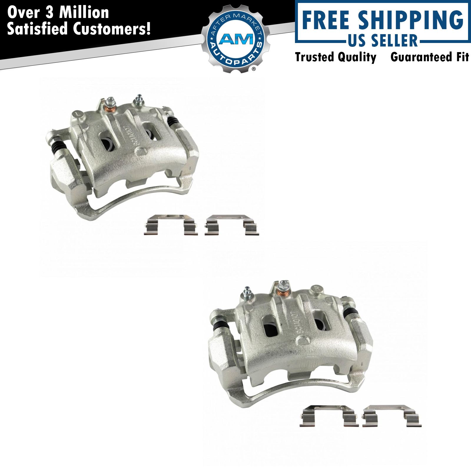 Front Disc Brake Caliper Pair Set LH & RH Sides for Chevy Pontiac Saturn SUV