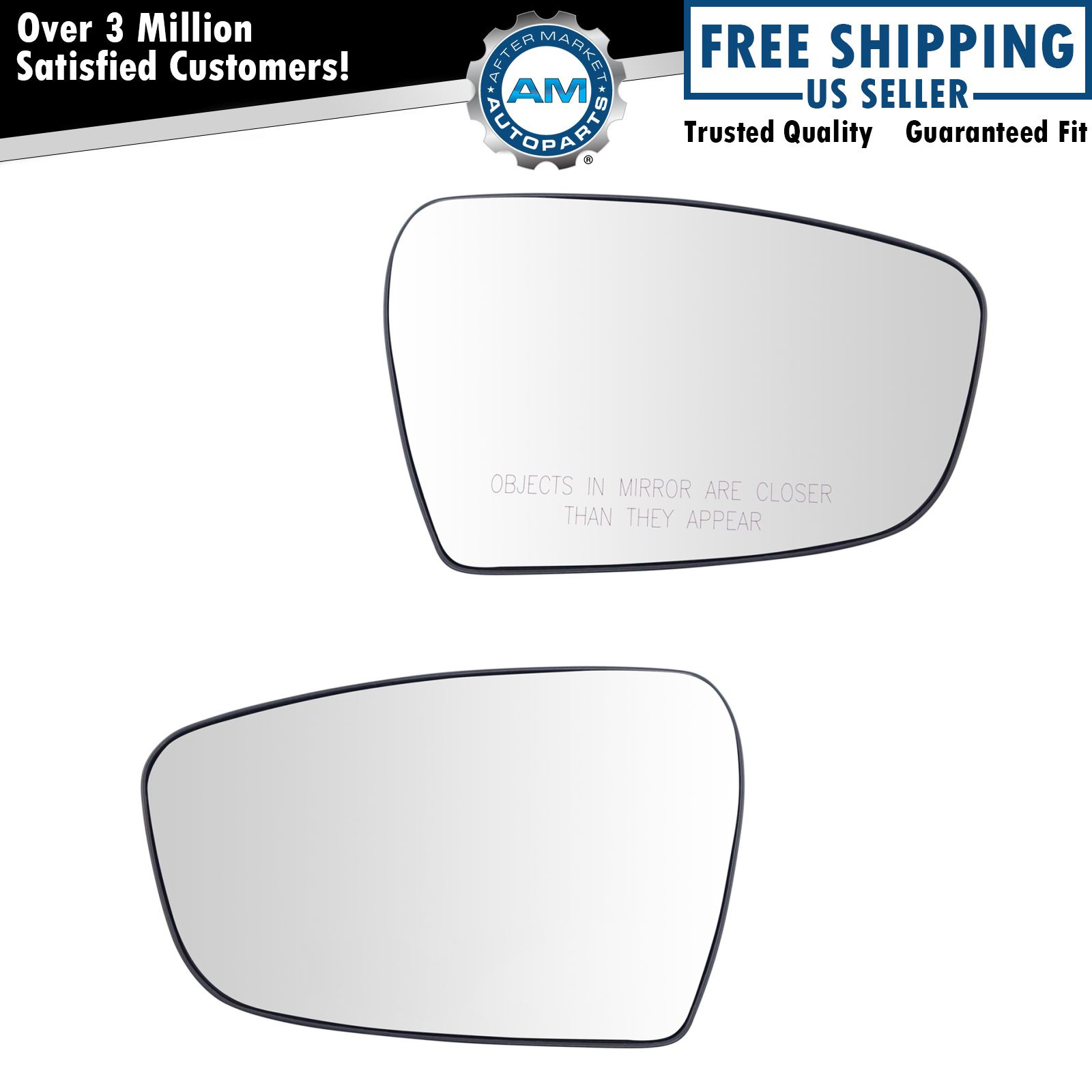 Exterior Mirror Glass Power Power LH & RH Sides for Kia Forte