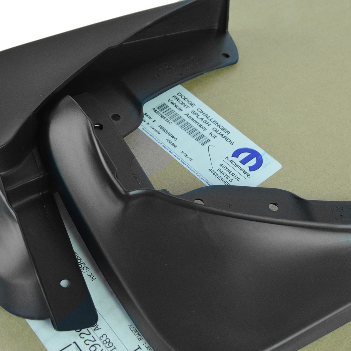 OEM Splash Guard Mud Flap Black Molded Front Pair Set of 2 for