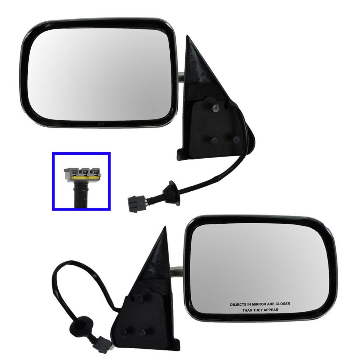 Power Side View Mirrors Chrome Left & Right Pair Set for 9497 Ram Pickup Truck eBay