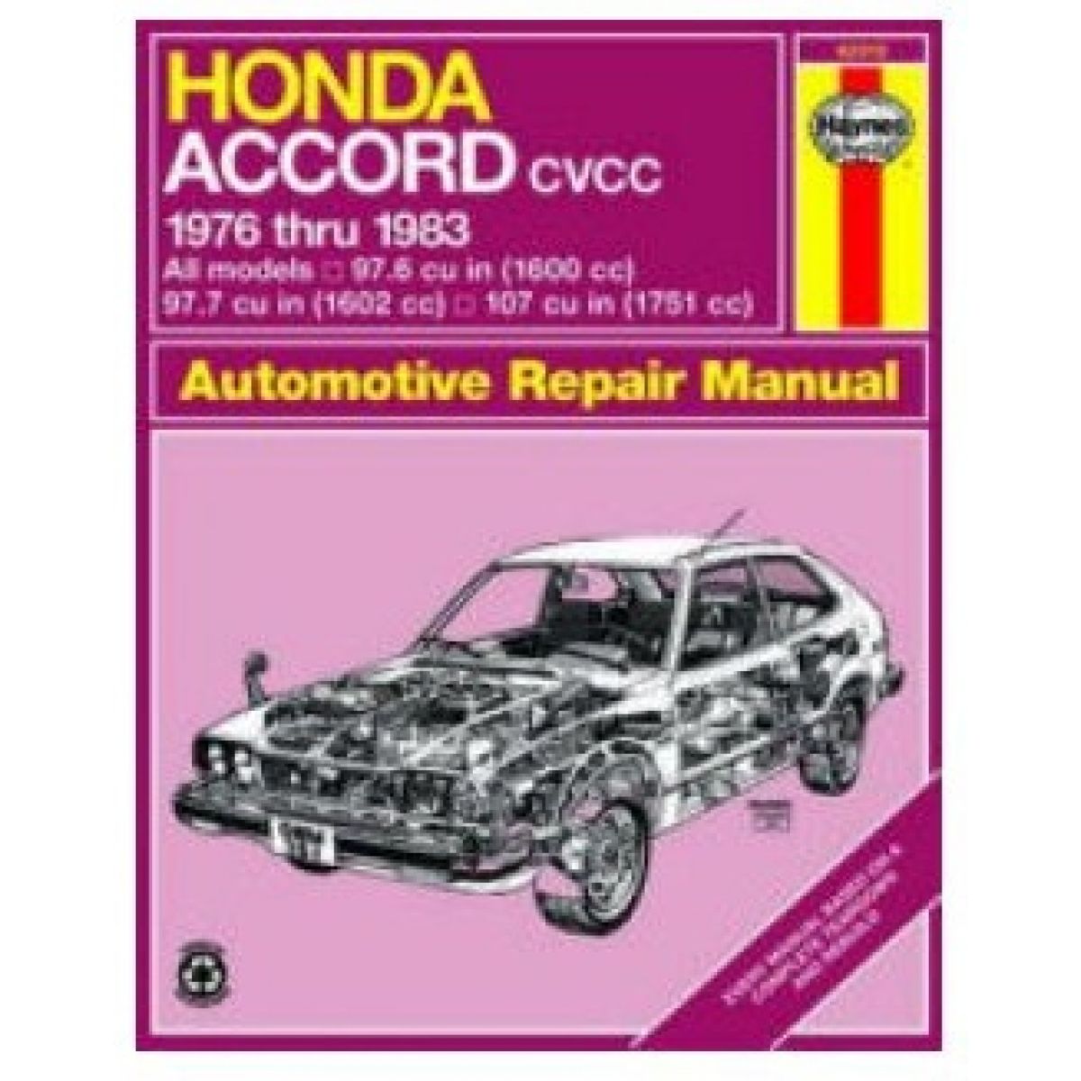 Haynes Repair Manual for Honda Accord 76-79 80 81 82 83