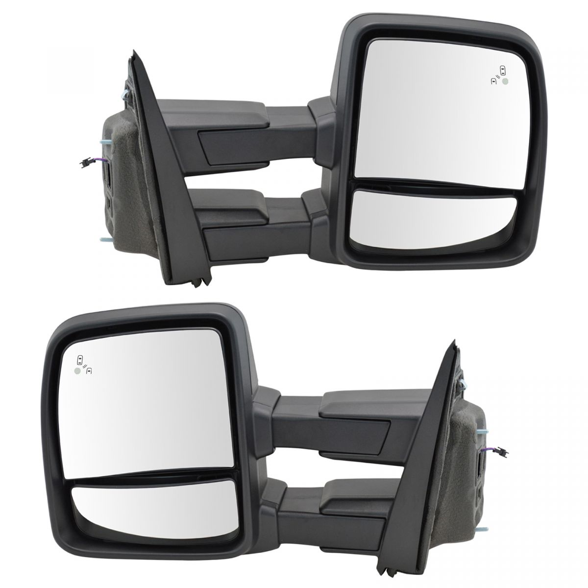 Black Power Side Mirror Pair Set LH//RH For 02-05 Sedona LX