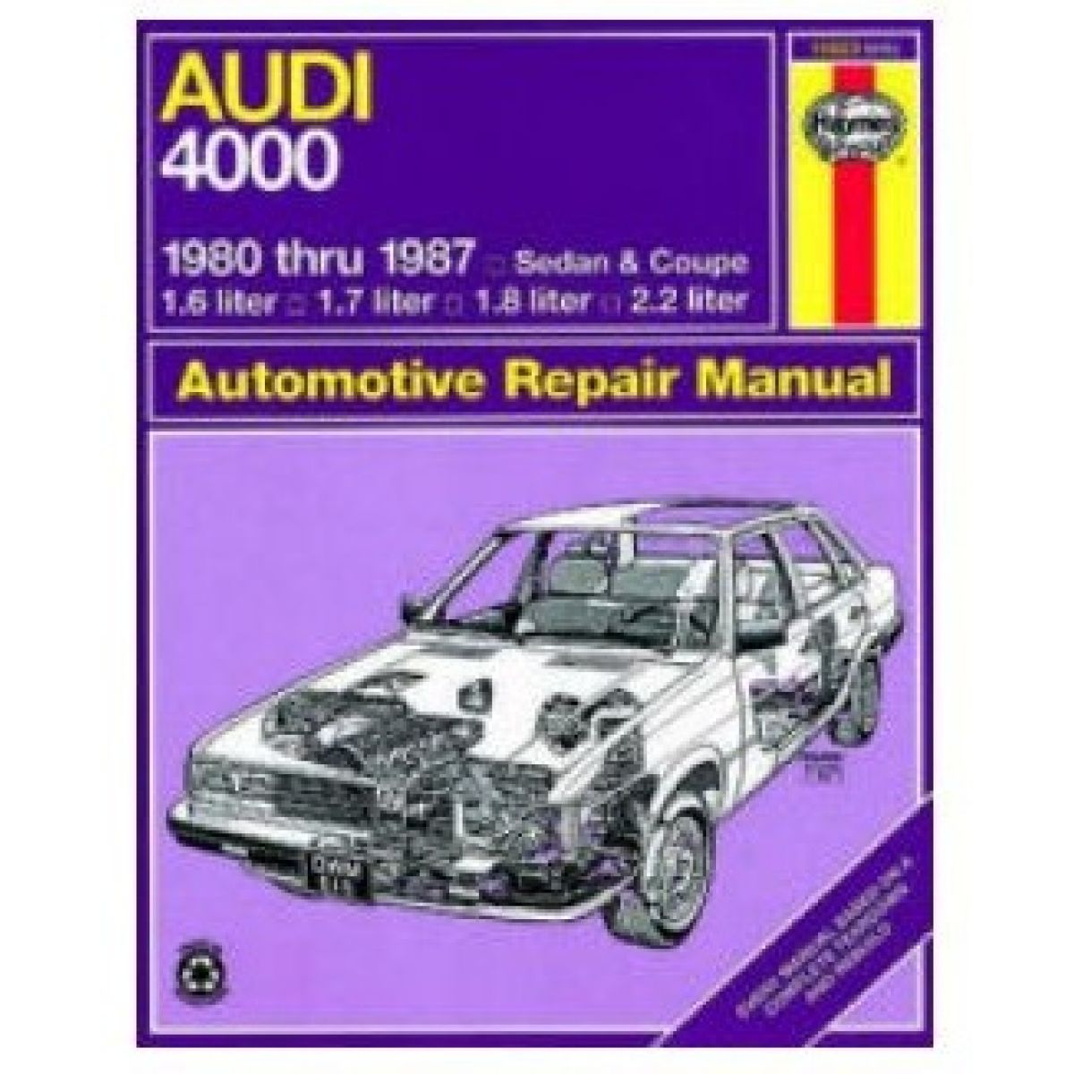 Haynes Repair Manual for Audi 4000 80 81 82 83 84 85 86 87