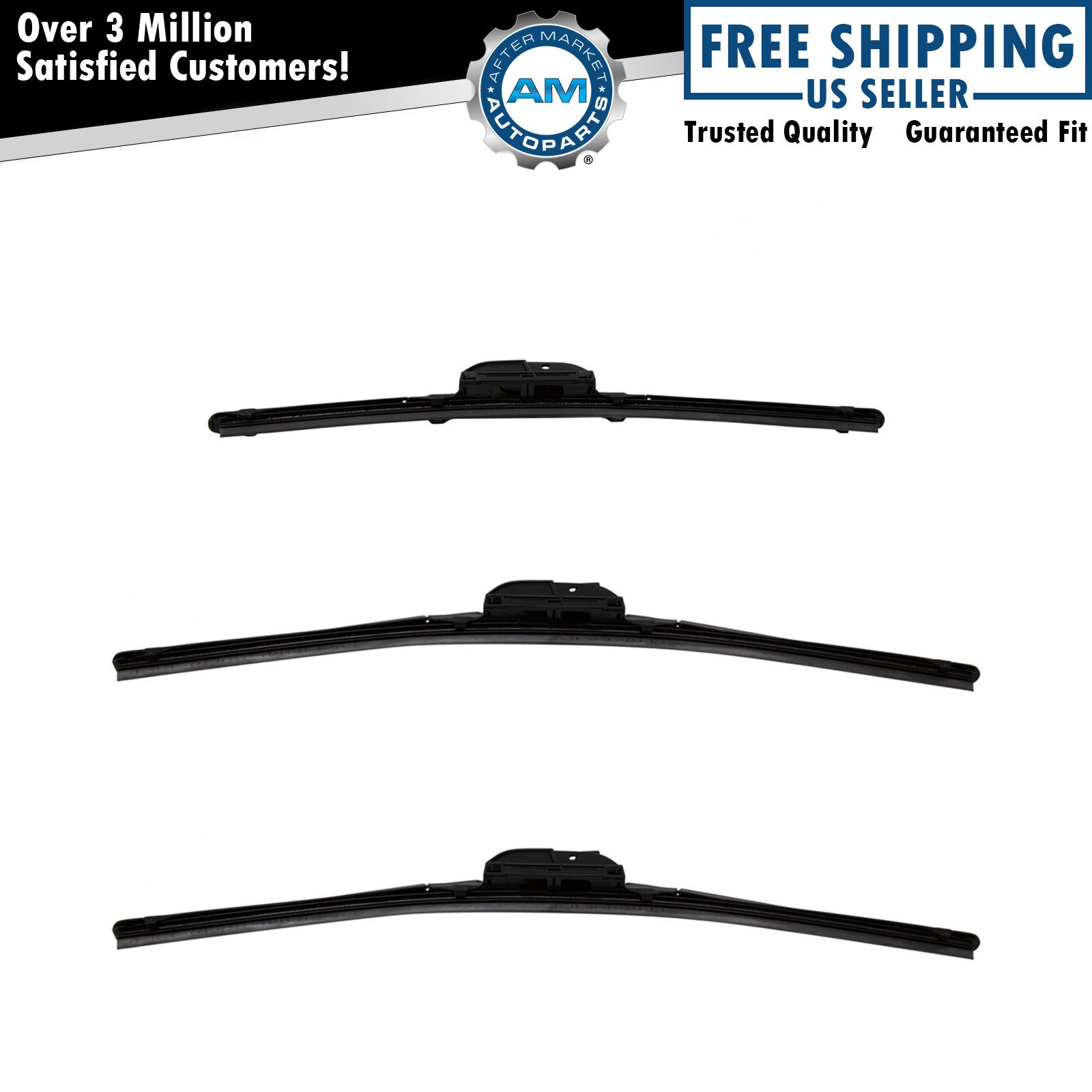 Trico Sentry Windshield Wiper Blade Front & Rear 3pc Set