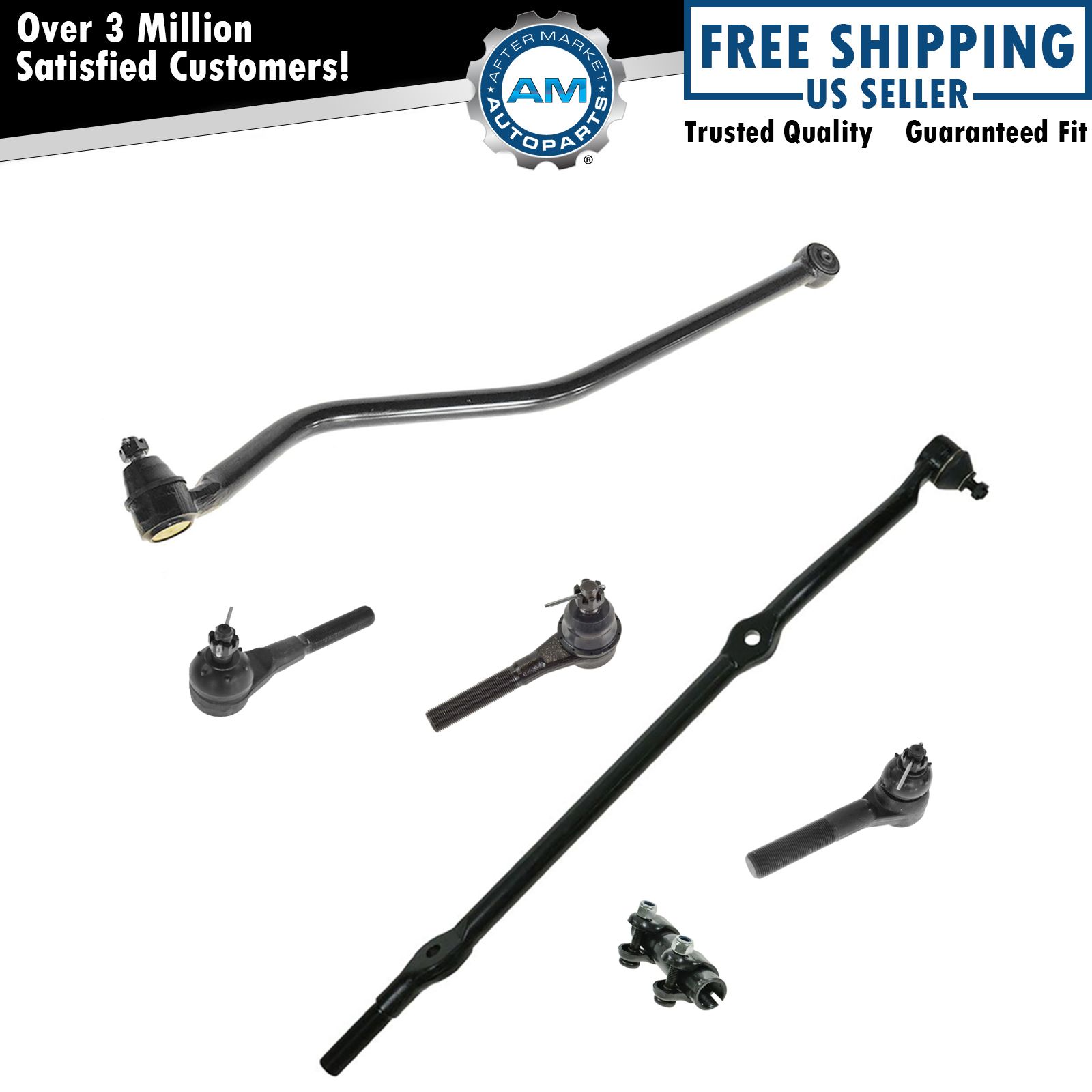 Front Tie Rods Drag Link & Track Bar Kit Set for 93-98 Jeep Grand Cherokee 4.0L