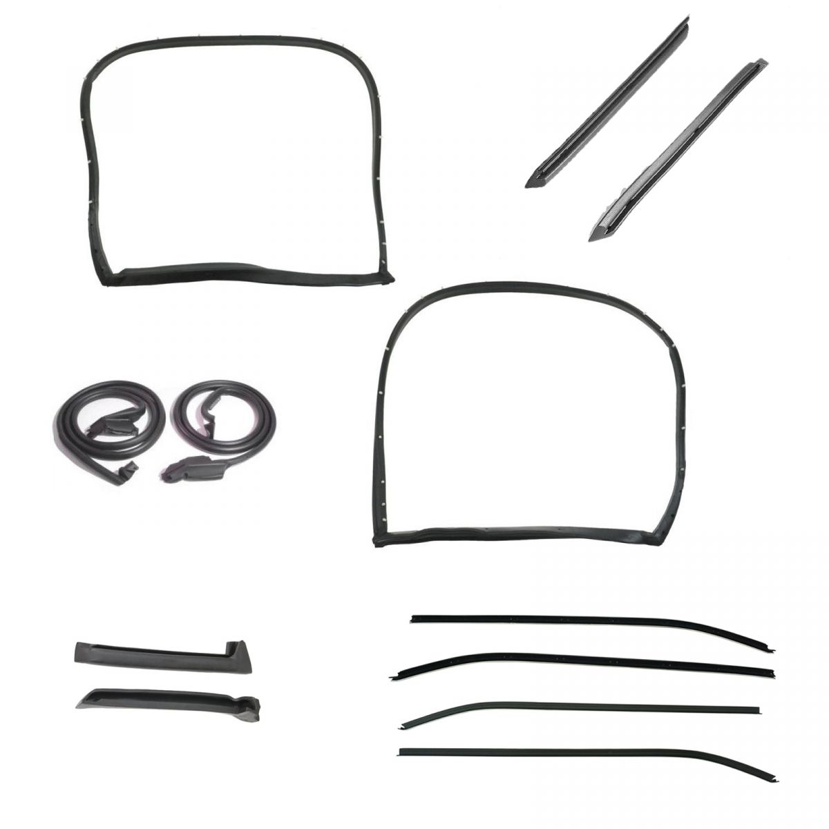 Weatherstrip Seal Kit 12 Piece Set for 73-77 Chevy Corvette Coupe w// T-Top New