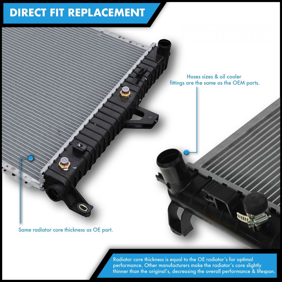 Vap-autoparts Aluminum Radiator For 2004-2006 Toyota Sienna 3.3L – CU2681 Direct Fit