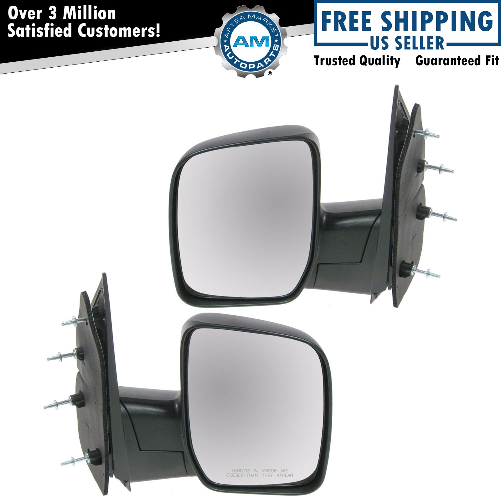 Side Mirrors Manual Left & Right Pair Set for Ford E150 E250 E350 E450 E550 Van eBay