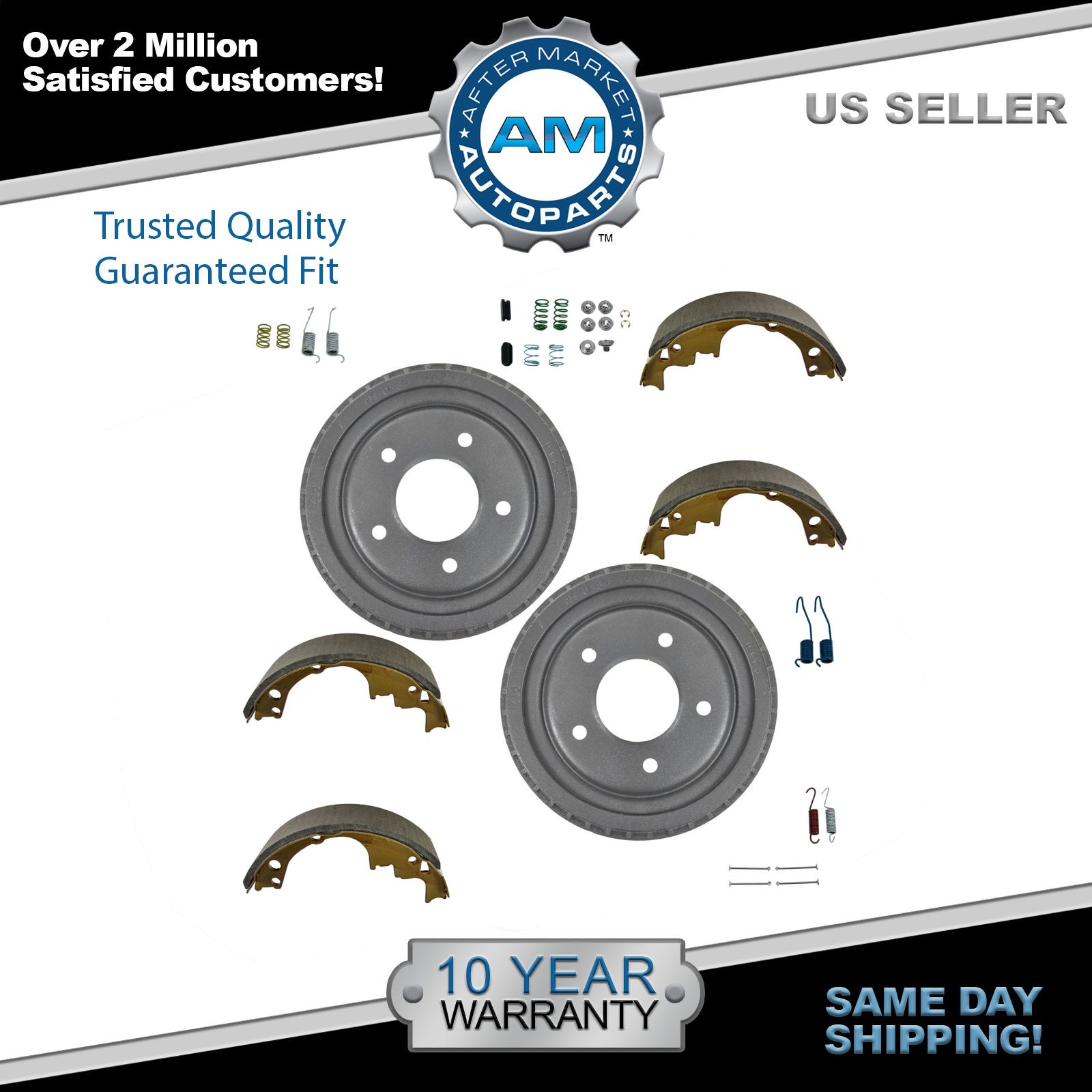 Rear Brake Shoe Drums & Hardware Kit Set 9.5 x 2 for Chevy GMC Buick eBay