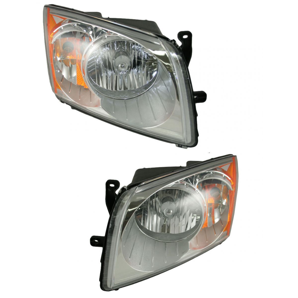 Front Headlights Headlamps Lights Lamps LH & RH Pair Set for 0712