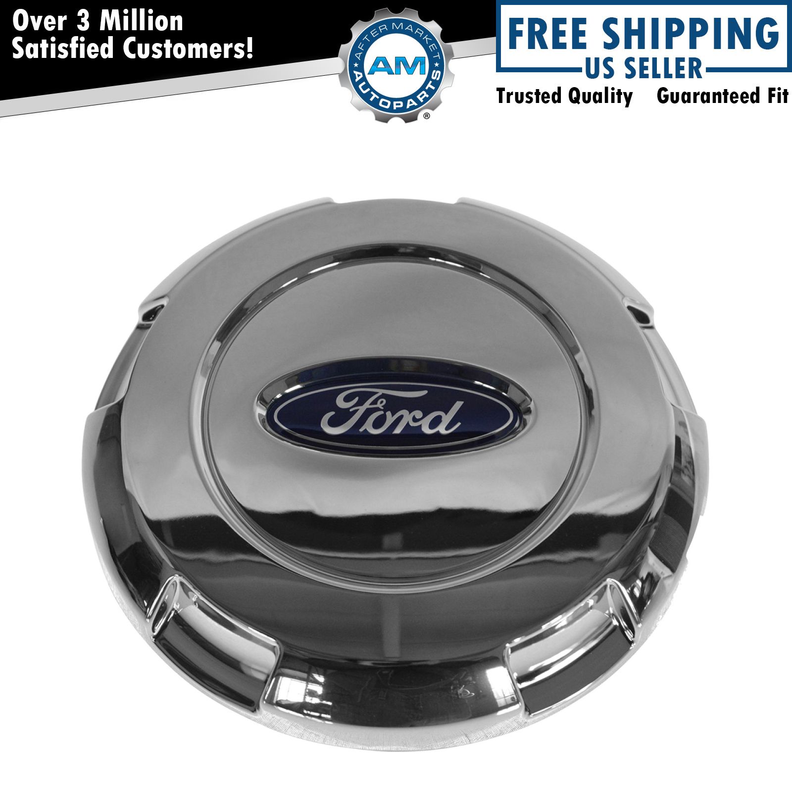 OEM 4L3Z1130AB Wheel Hub Center Cap Chrome with Logo for Ford Expedition F150