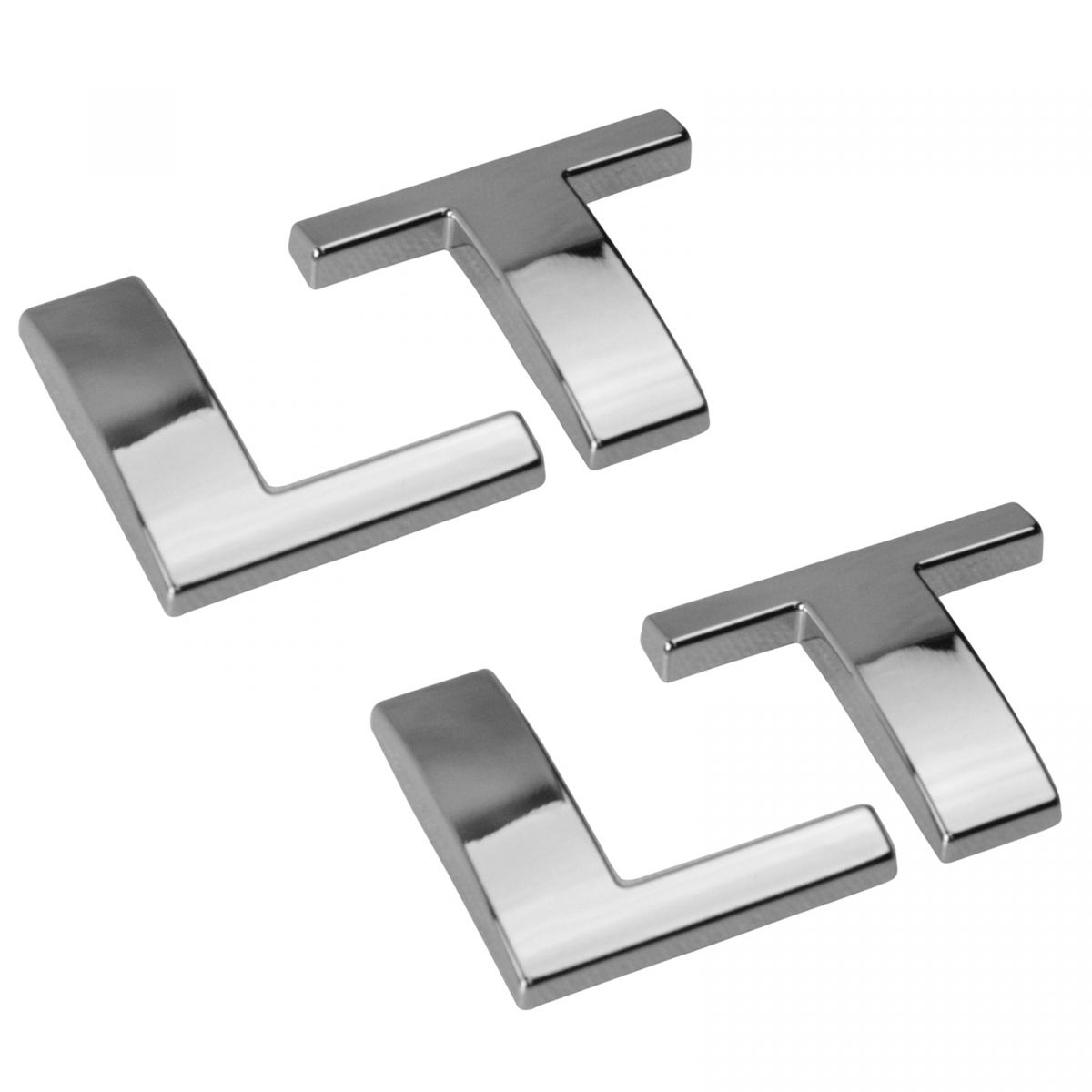 OEM 22980986 LT Nameplate Emblem Chrome Pair Set for Chevy Pickup SUV