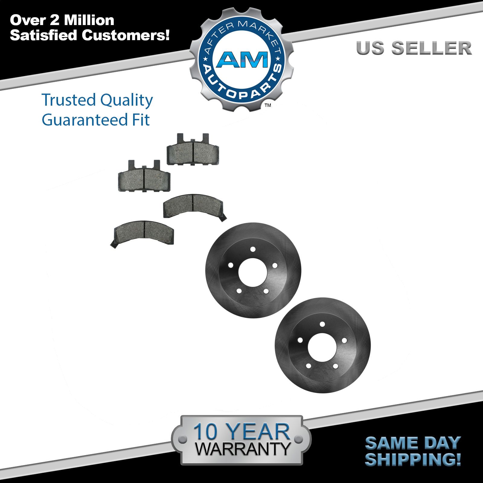 Brake Rotor /& Ceramic Pad Front Kit for Chevy Astro GMC Safari