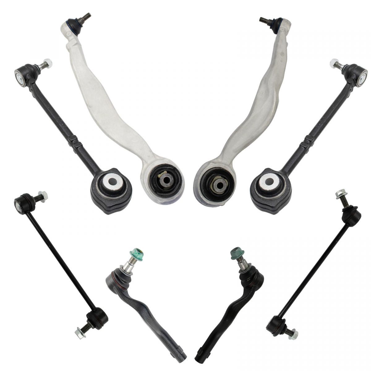 TRQ Front Lower Control Arms Ball Joints Sway Links ＆ Tie Rods