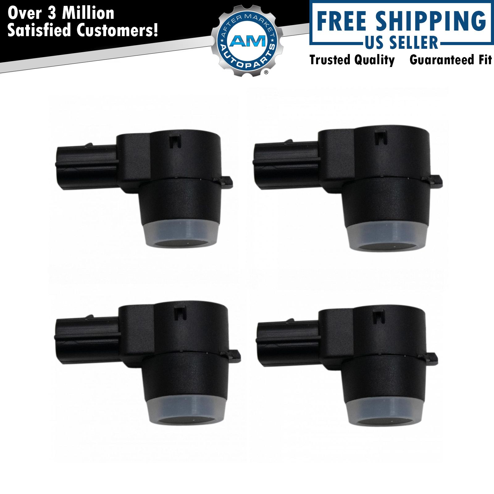 4 Piece Bumper Parking Assist Object Sensor Kit for Buick Cadillac Chevy GMC New