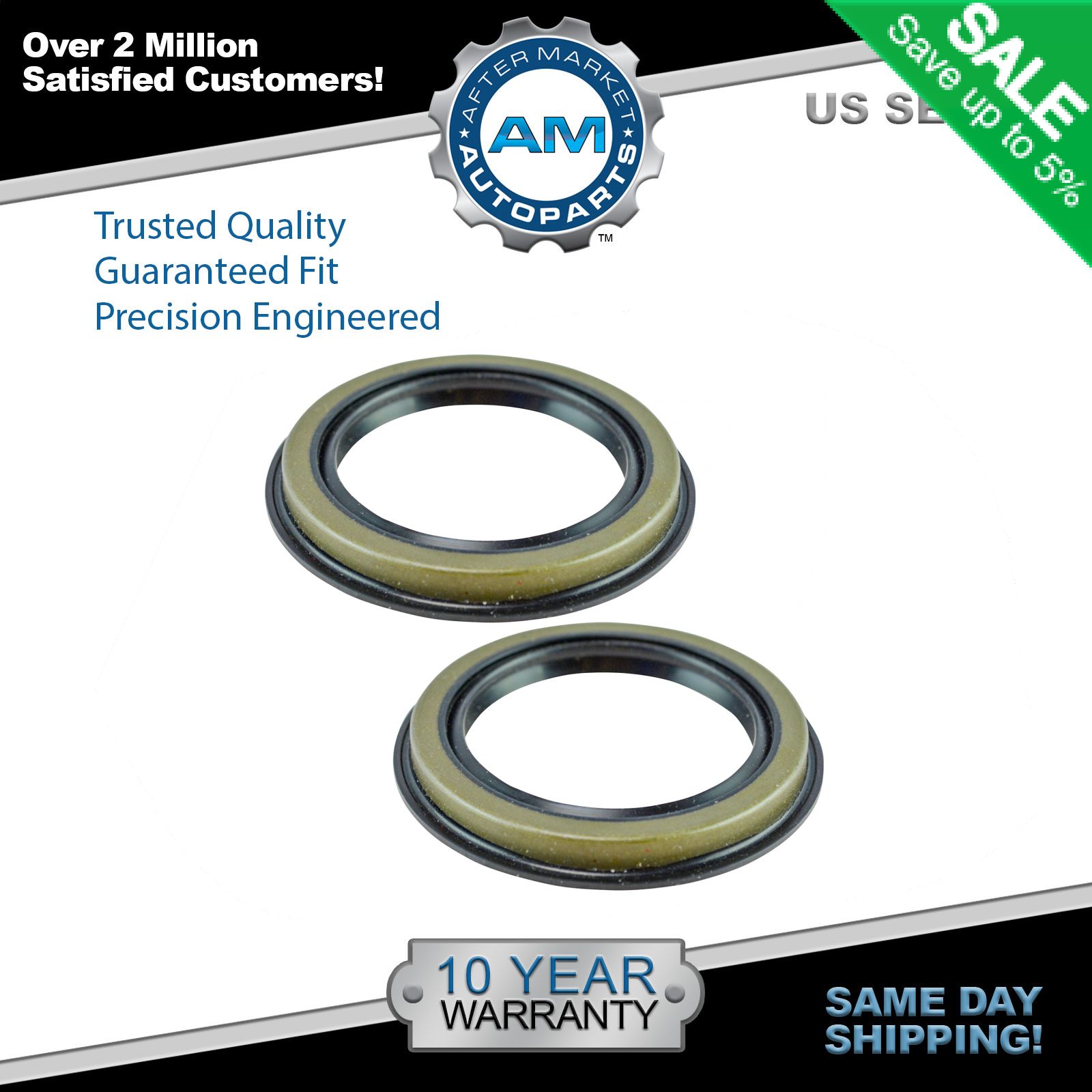 Front Wheel Bearing Seal Pair Set of 2 for Ford Lincoln Mercury Mazda