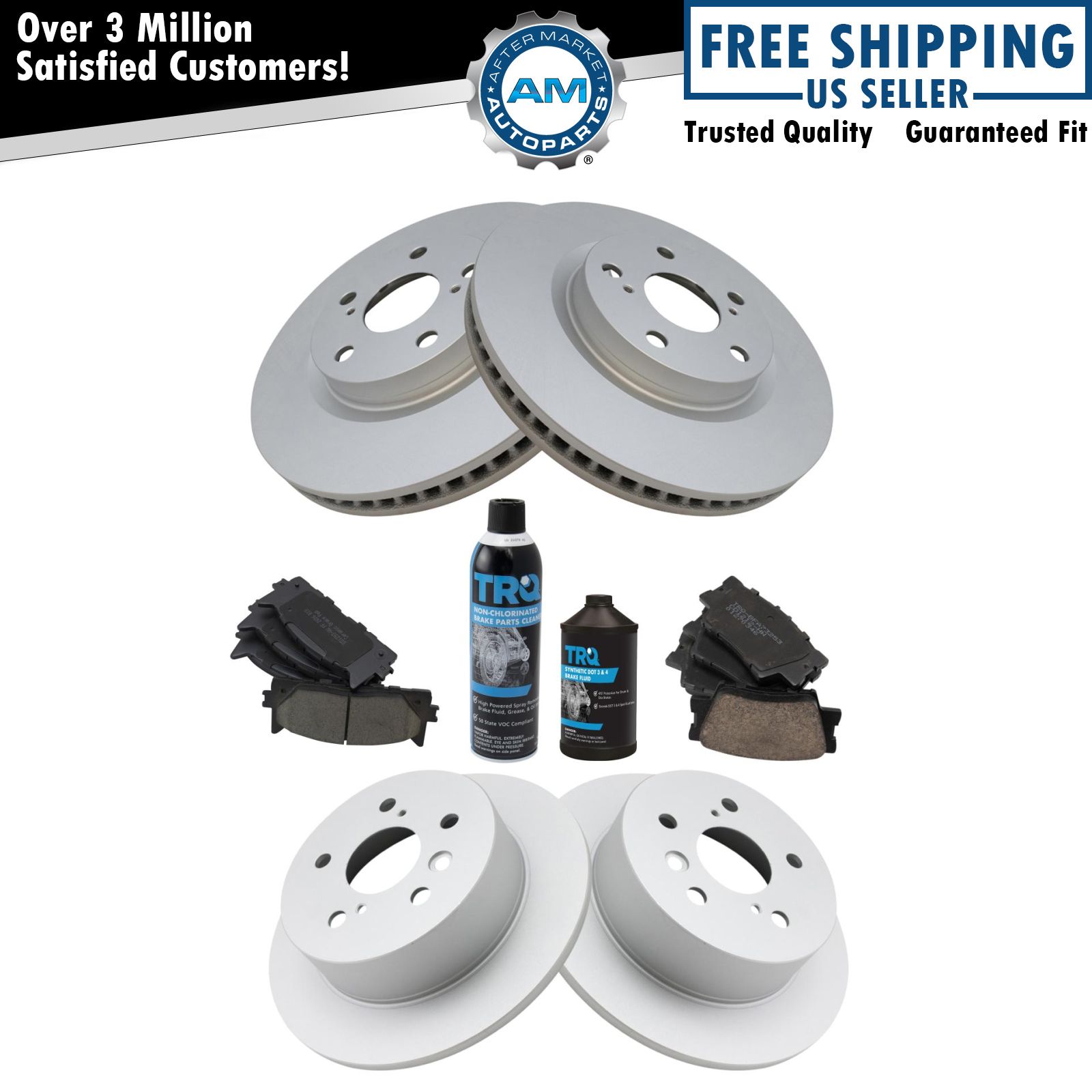 <b>Dot 3 & 4 Ceramic Brake Pad & Rotor Kit</b>