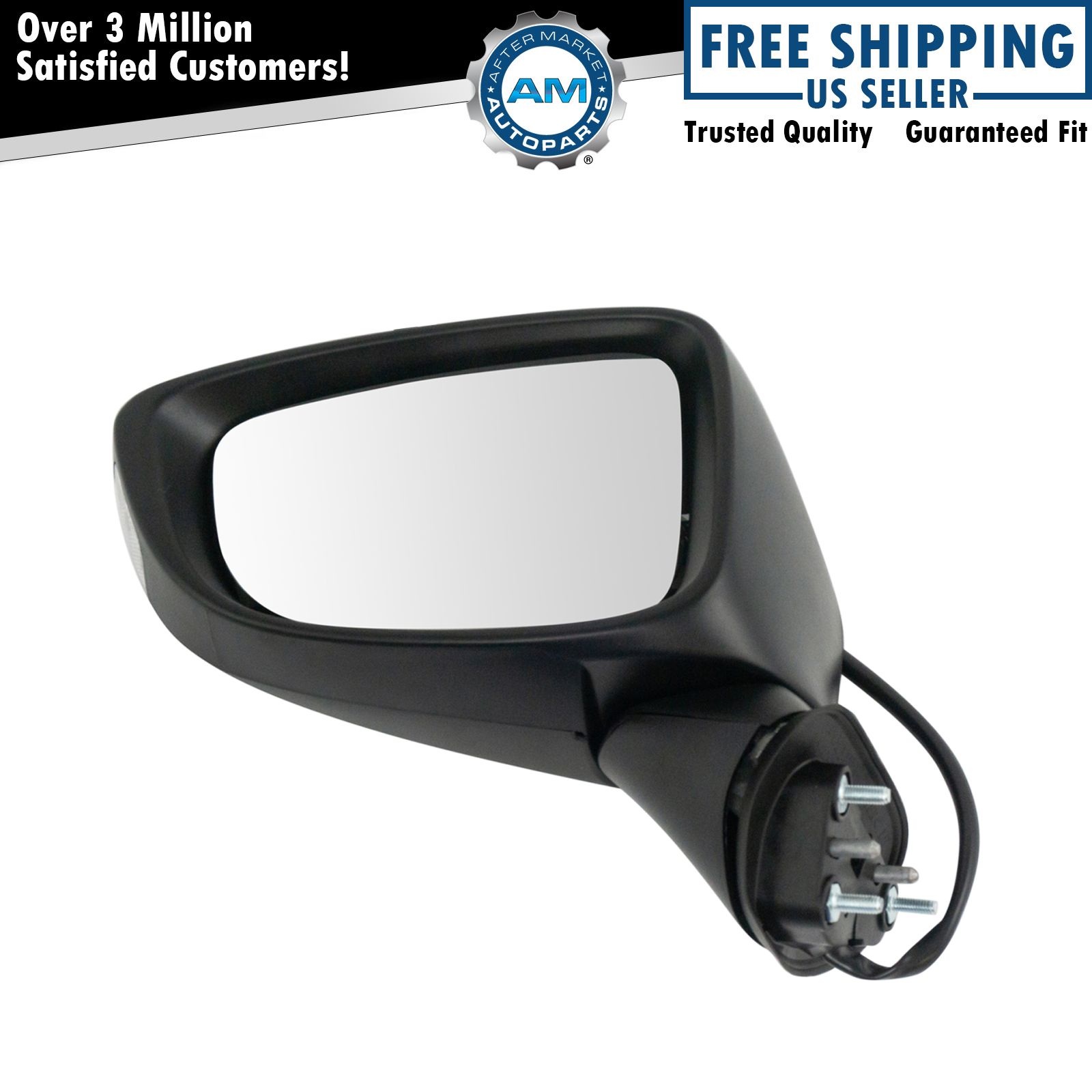 Mirror Power Heated Turn Signal Blind Spot Detection Smooth Black LH for Mazda 6