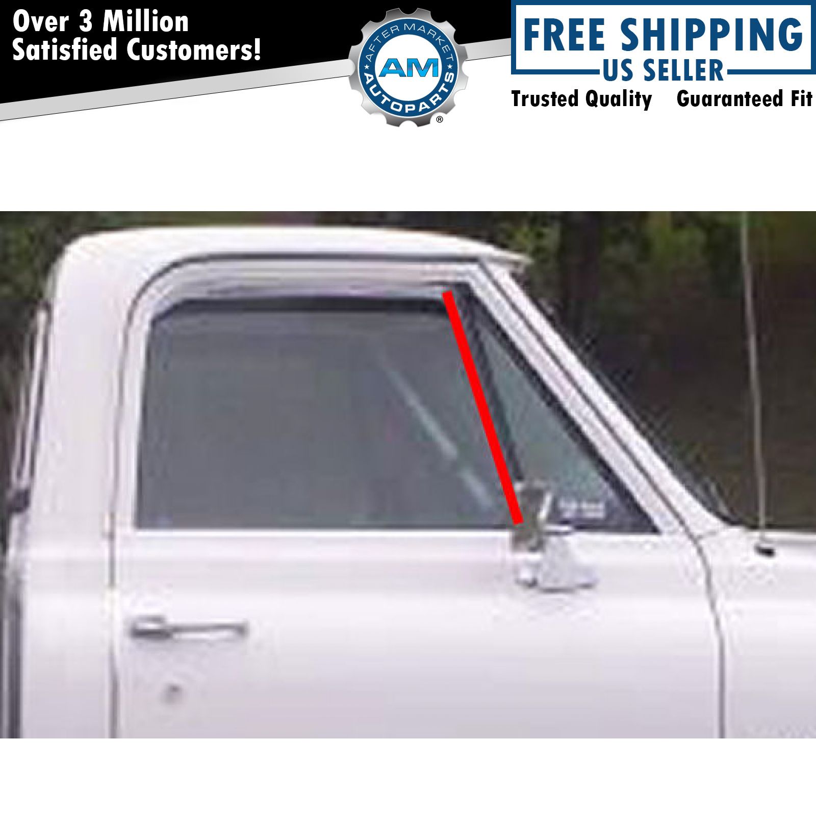 Vertical Run Channel Window Vent Post Seal for 67-72 Blazer Truck Suburban