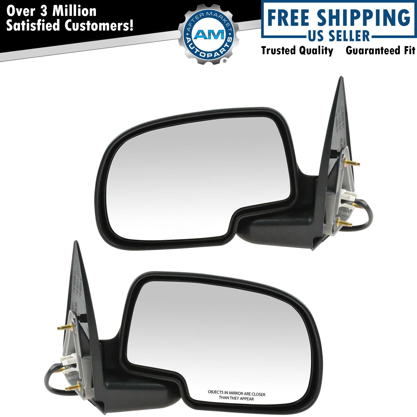 Power Side View Mirrors Left & Right Pair Set for 99-02 Silverado Sierra Truck