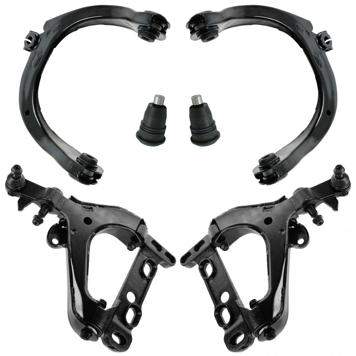 Front Upper Lower Control Arm Ball Joint Suspension Kit Set 6pc for