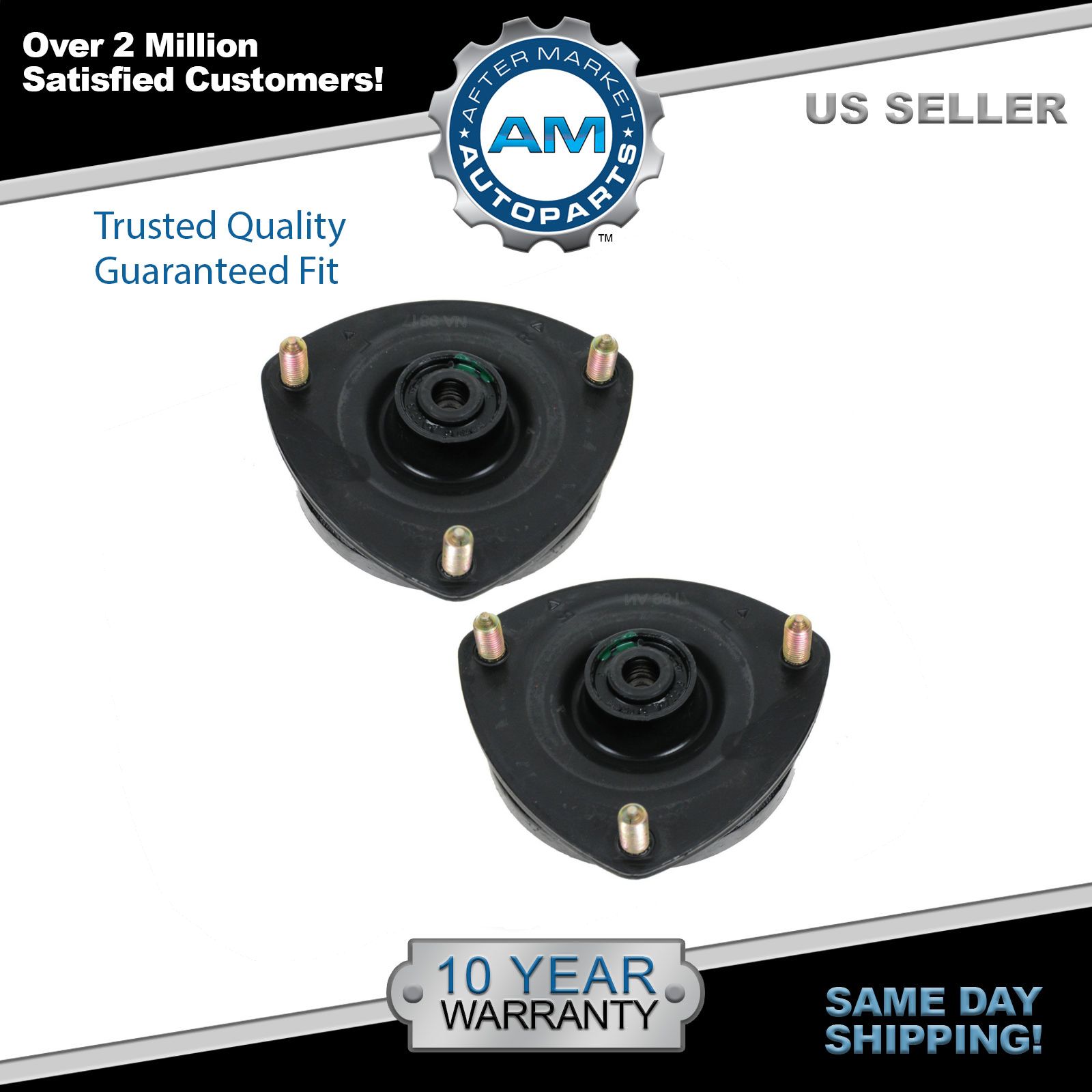 Front Upper Shock Strut Mount Kit Plate Bearing Pair Set of 2 For Honda